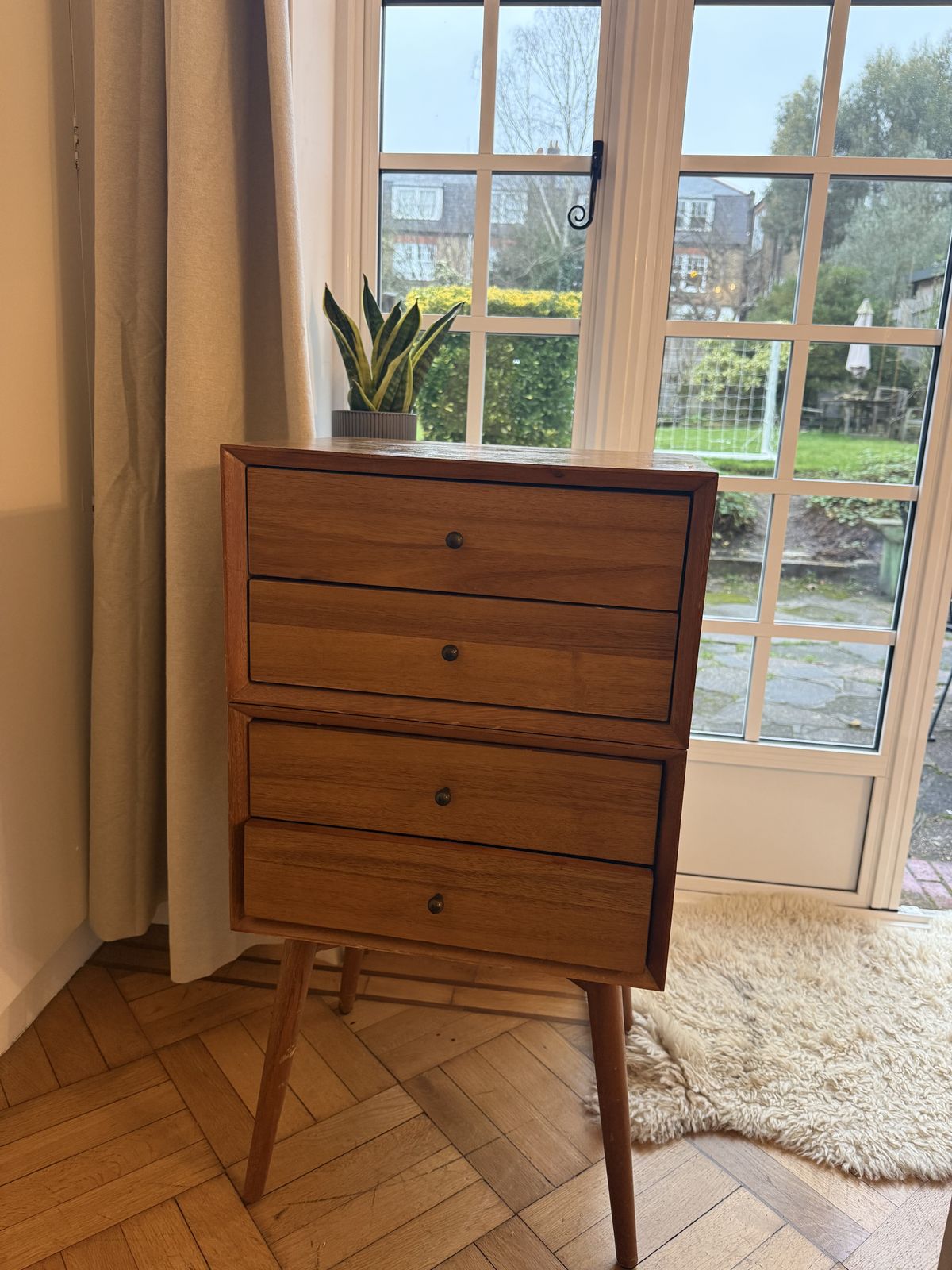 Mid Century Solid Wood Chest Of Drawers – Excellent Condition photo Furniture