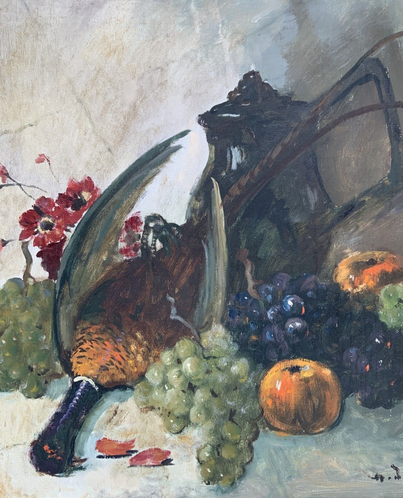 Still Life With Game Large Impressionist Oil Painting By Henri Joseph Pauwels photo Art