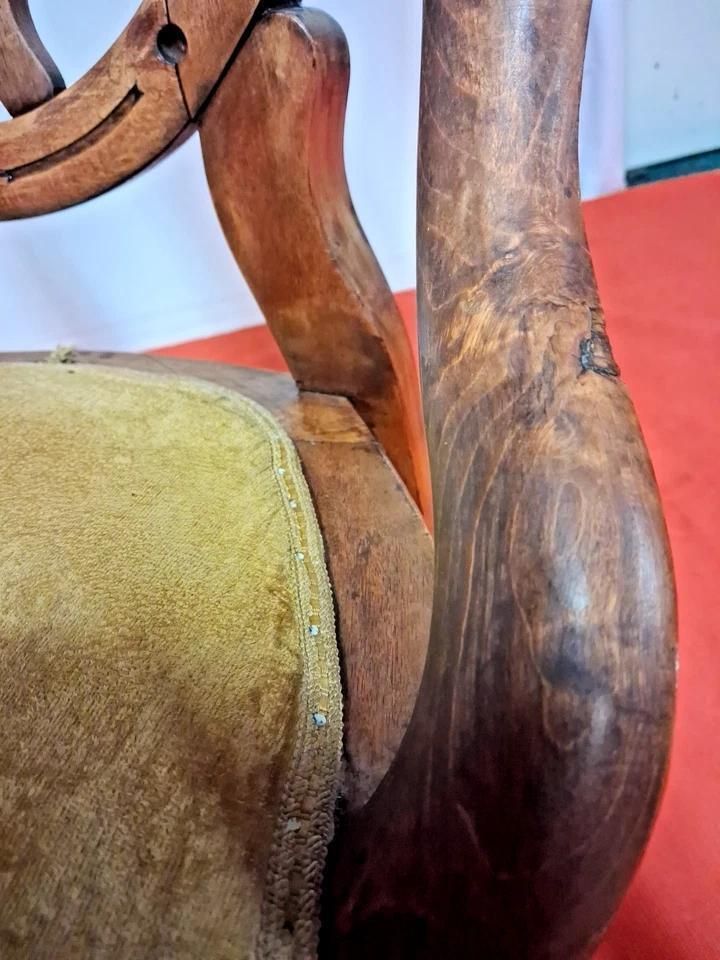 Antique Low Ladies Childs Nursing Sewing Bedroom Rocking Chair Gorgeous Patina photo vinterior