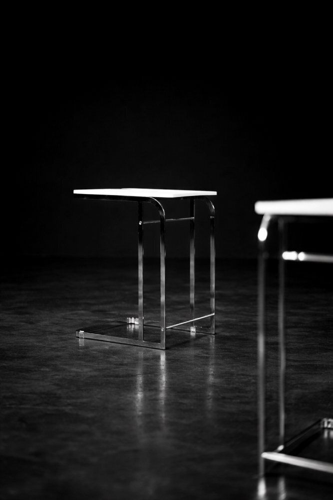 photo vinterior Vintage Italian White Coffee Tables By Antonio Citterio For Flexform, 1997, Set Of 2