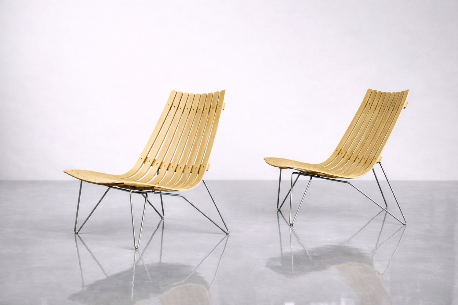 Scandinavian Easy Chairs By Hans Brattrud For Fjordfiesta, 2000s, Set Of 2 photo vintage