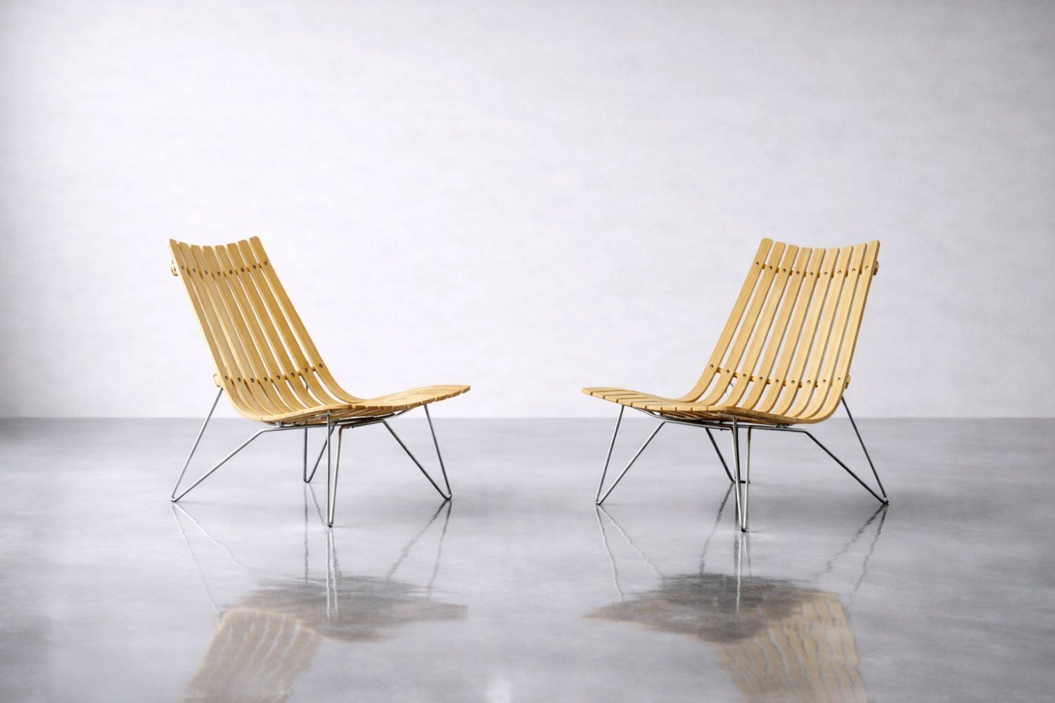 3636.0 Scandinavian Easy Chairs By Hans Brattrud For Fjordfiesta, 2000s, Set Of 2 photo
