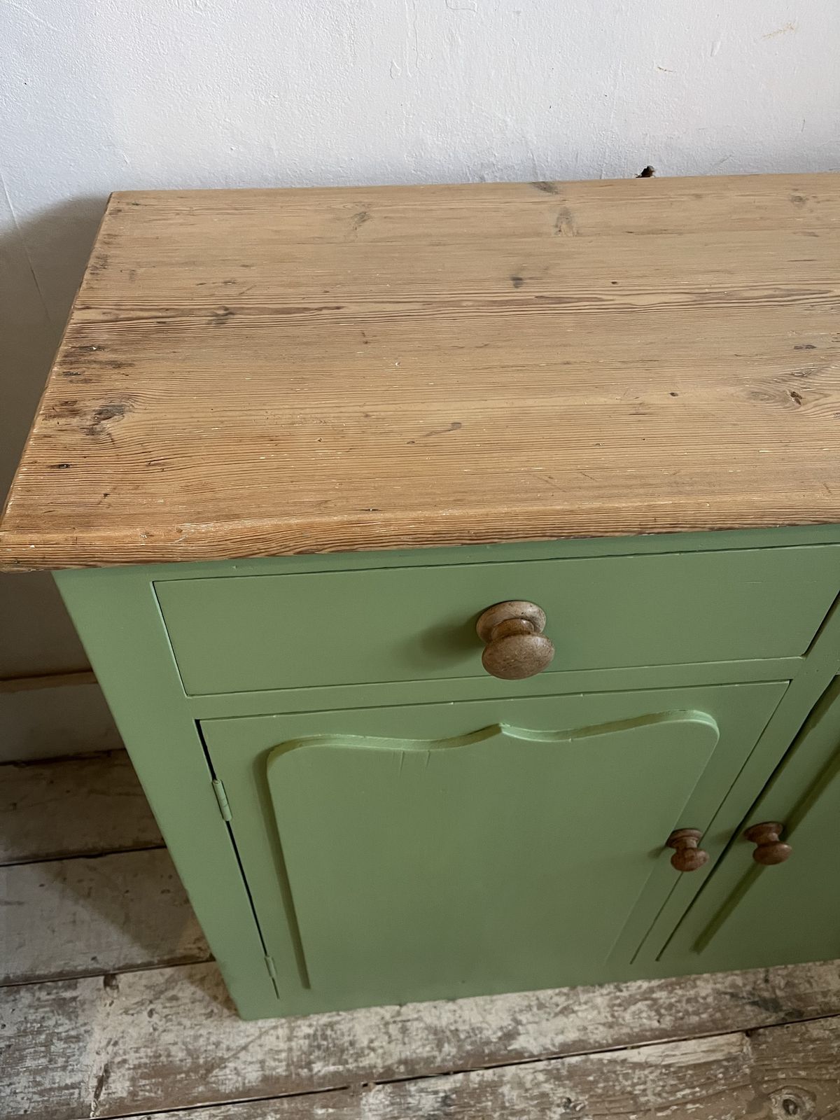 Green Painted Victorian Dresser Base/Sideboard photo vinterior
