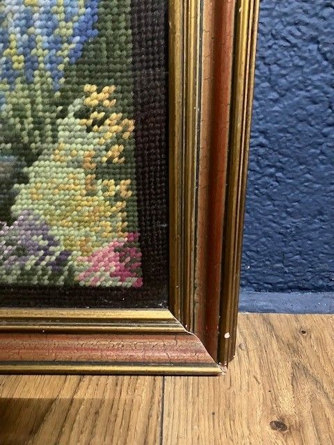 Vintage Needlepoint Tapestry Framed By Frost & Reed, Dated 1950 By F.W. Clements photo for sale