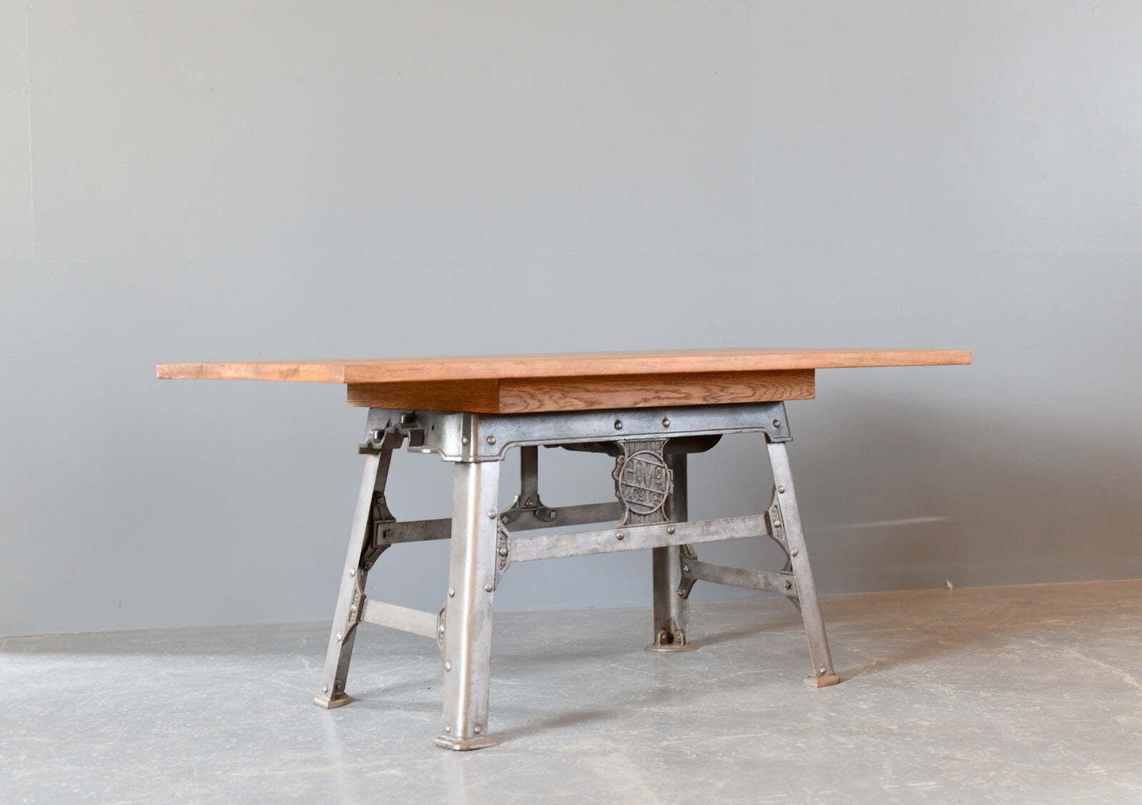 Large Industrial Dining Table By H Mc G And Co Ltd Circa 1920s photo for sale