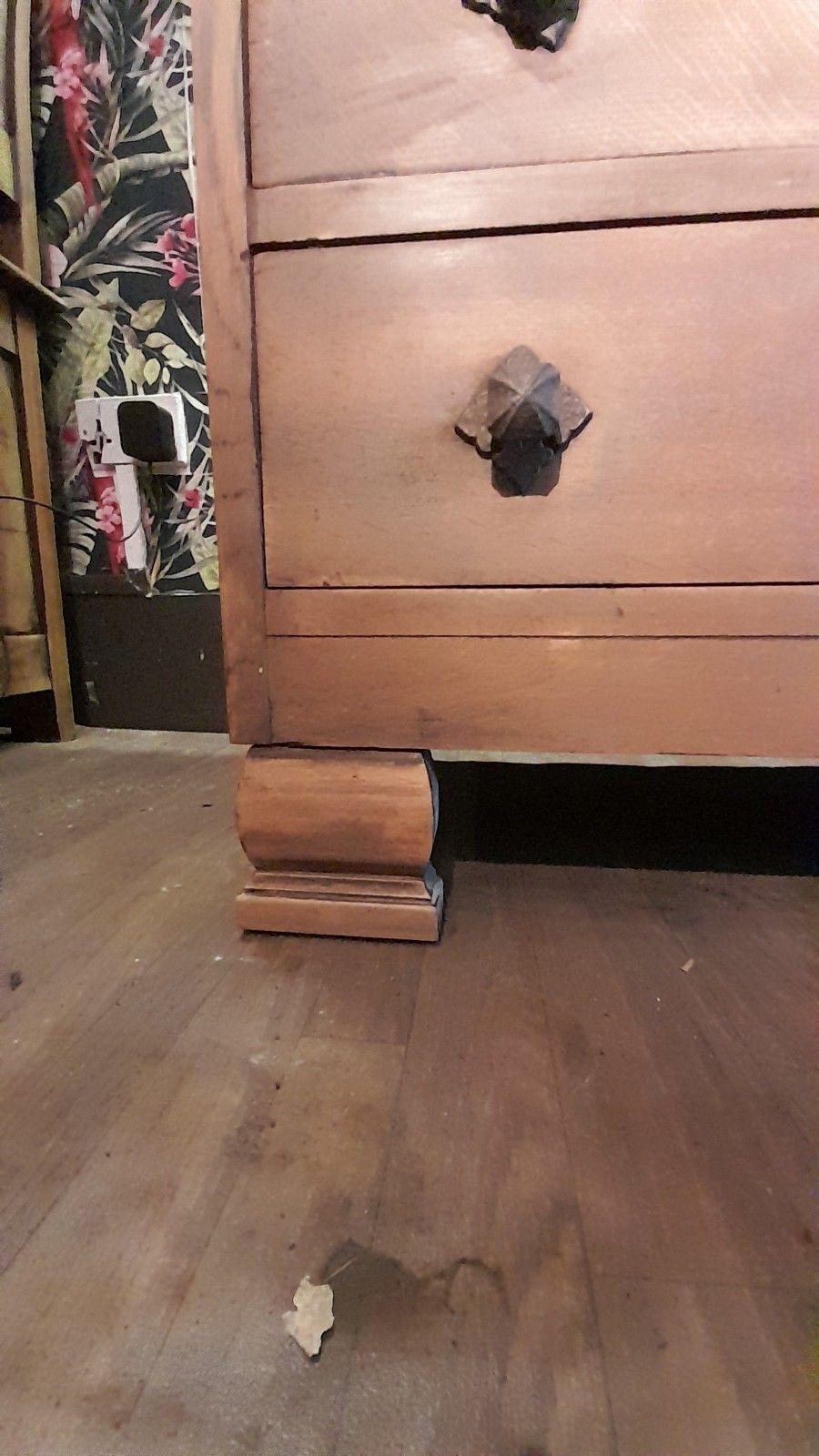 Art Deco Oak Tallboy With 2 Doors ,2 Drawers  And Original Handles photo furniture