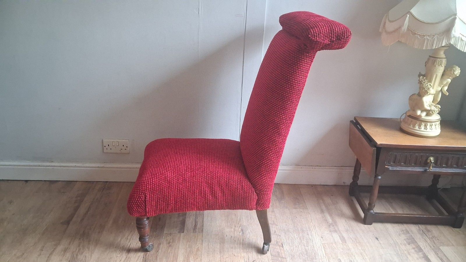 Newly Upholstered Original 19th Century Prayer Chair,Bedroom /Hall/Landing Chair photo Furniture