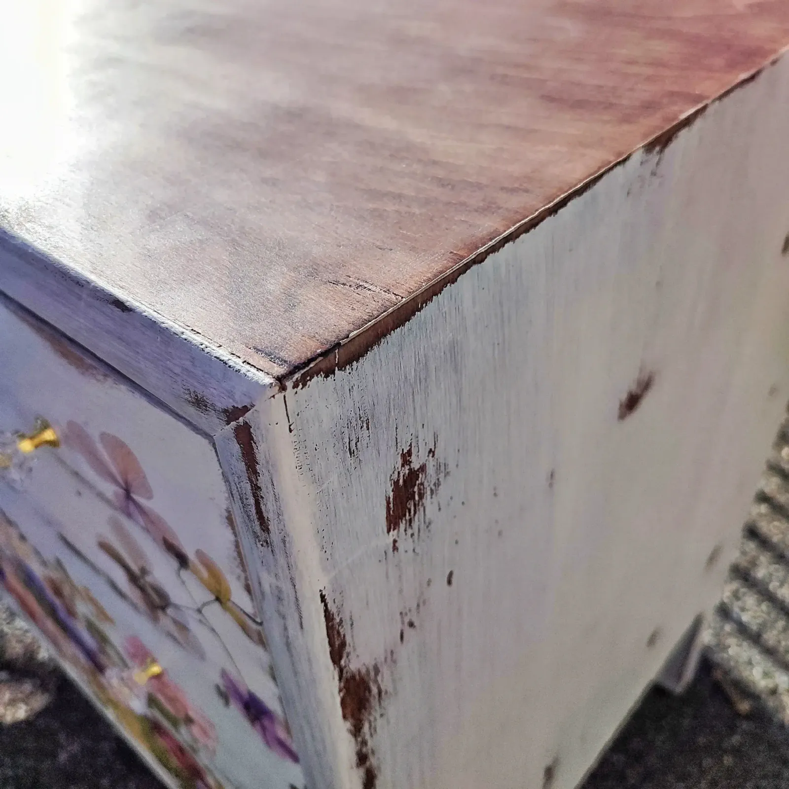 Shabby Style Chest Of Drawers “Flowers” photo Furniture