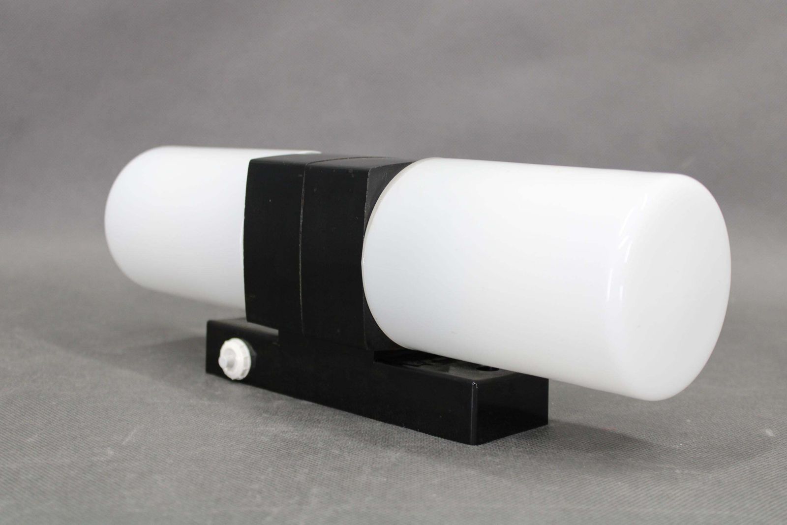 Mid Century Bakelite And Opaline Glass Wall Light, Czechoslovakia 1960s photo for sale