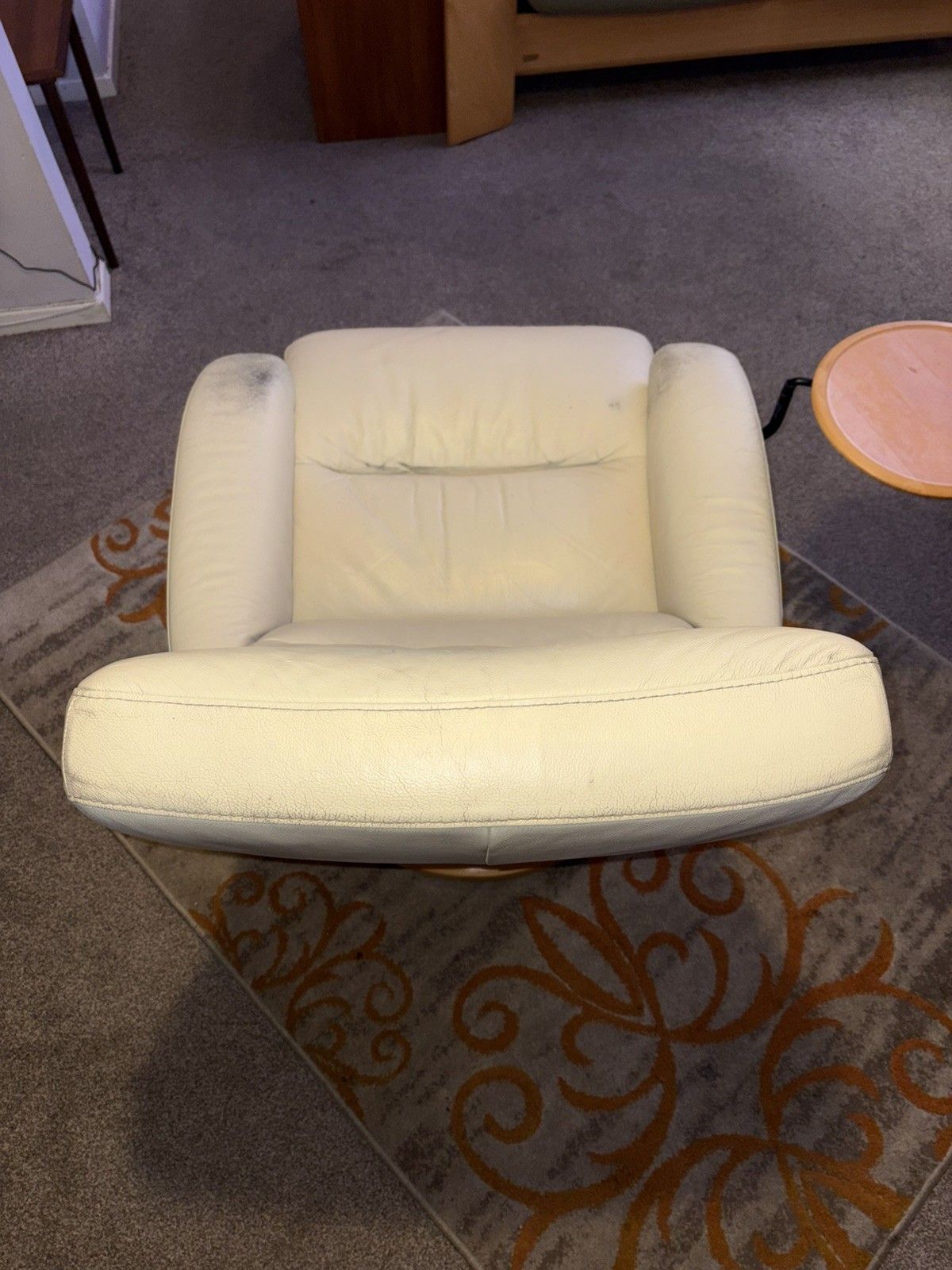 photo buy Ekornes Stressless Leather Armchair Retro G Plan Era Mcm Style Vintage