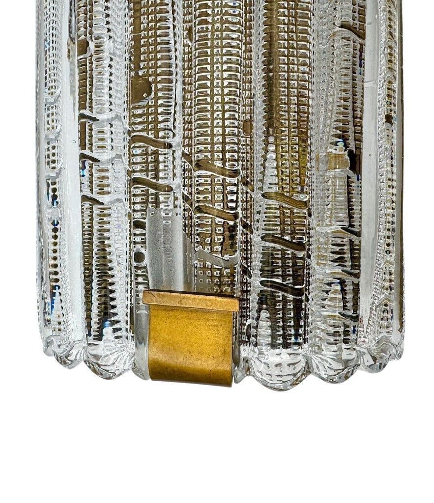 photo vinterior A Large Pair Of Swedish 1960s Orrefors Glass And Brass Wall Sconces By Carl Fagerlund