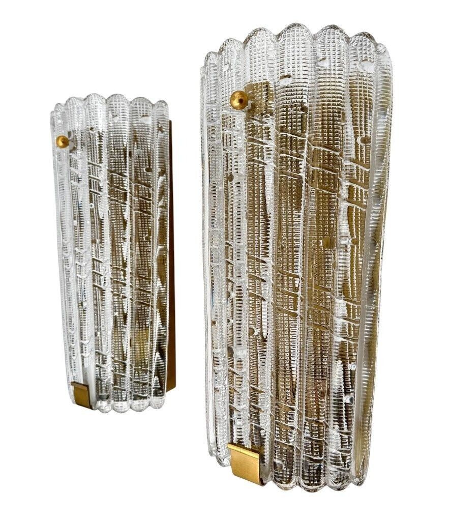 photo buy A Large Pair Of Swedish 1960s Orrefors Glass And Brass Wall Sconces By Carl Fagerlund