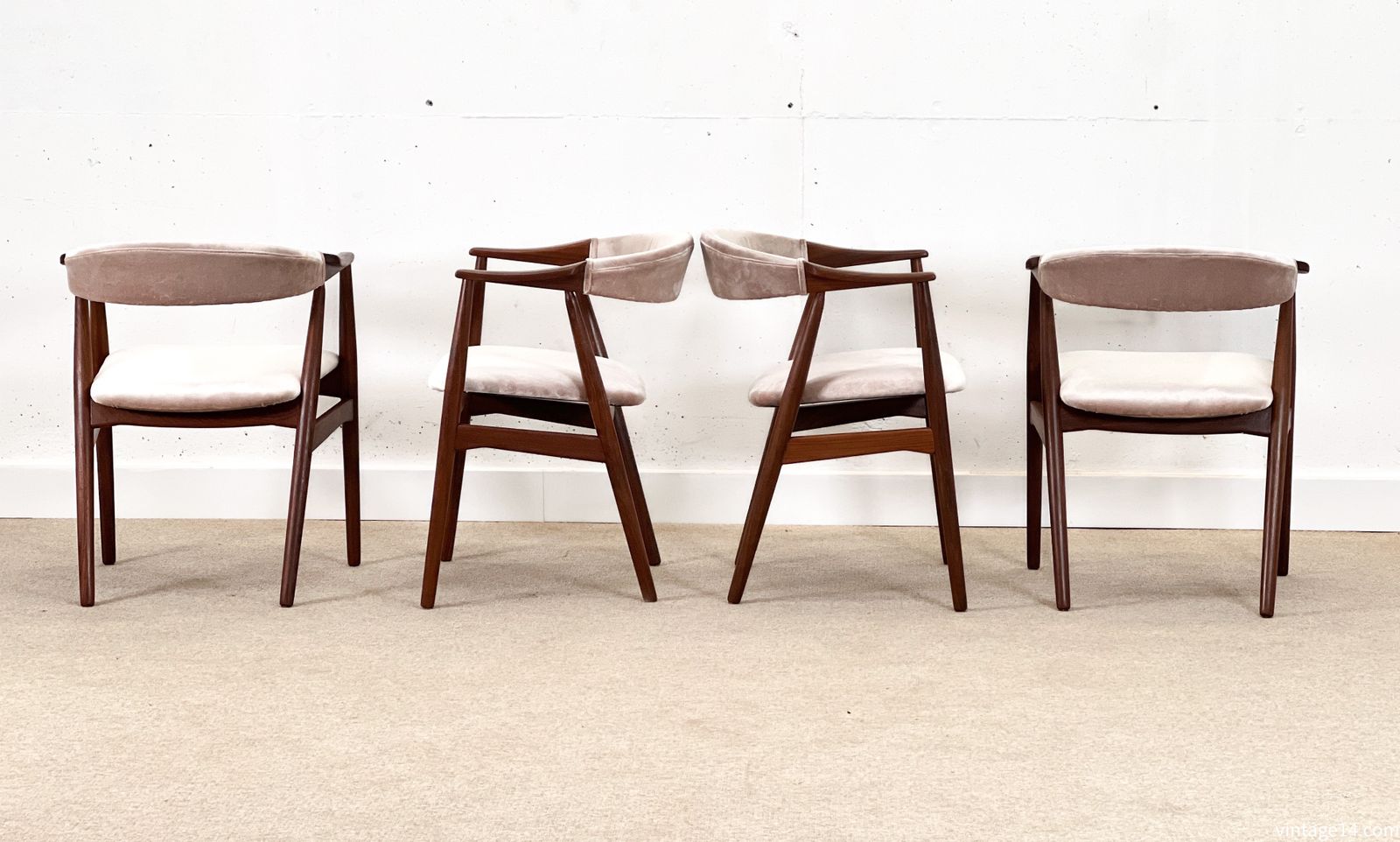 Pair Of Danish Armchairs By Thomas Harlev For Fastrup, Afromosia, 1960s