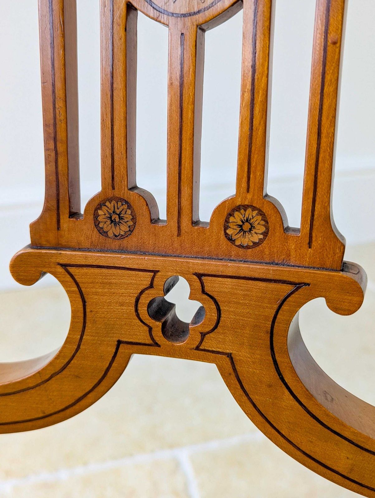 Antique Victorian Satinwood Lyre Back Elbow Chair C.1890 photo buy