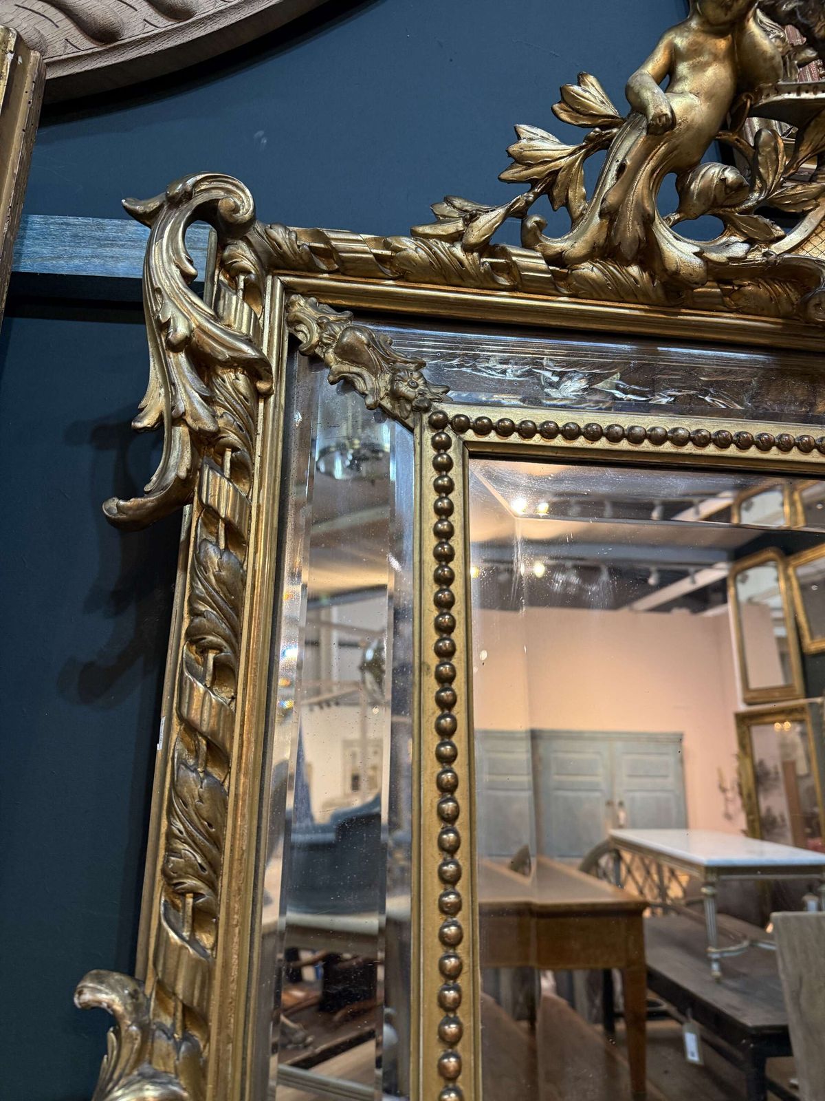 19th Century French Gilt Mirror In The Louis XVI Style photo for sale