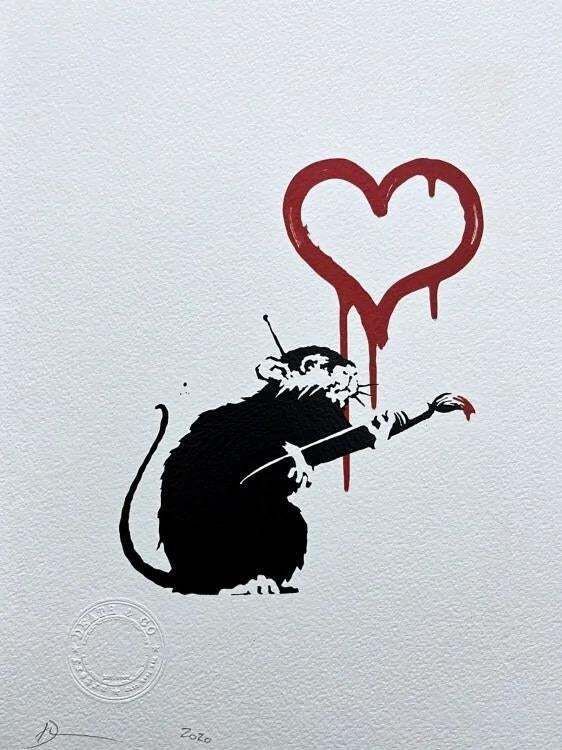 Death Nyc   Banksy Love Rat And Snoopy Limited Edition photo for sale