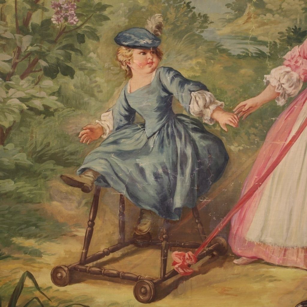 photo furniture Italian Painting Romantic Scene From 20th Century