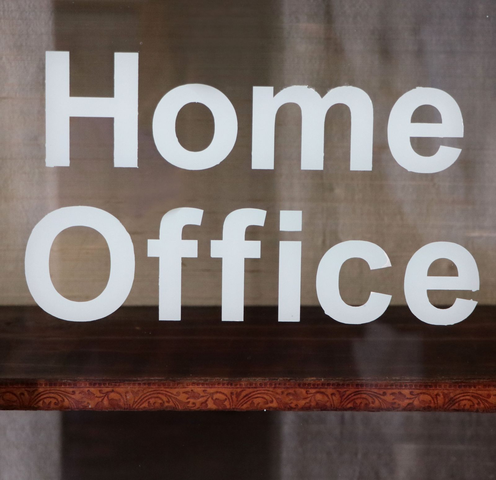 photo buy A Beautiful Quality Victorian Mahogany Cabinet, Later Sign Written With The Home Office Logo.