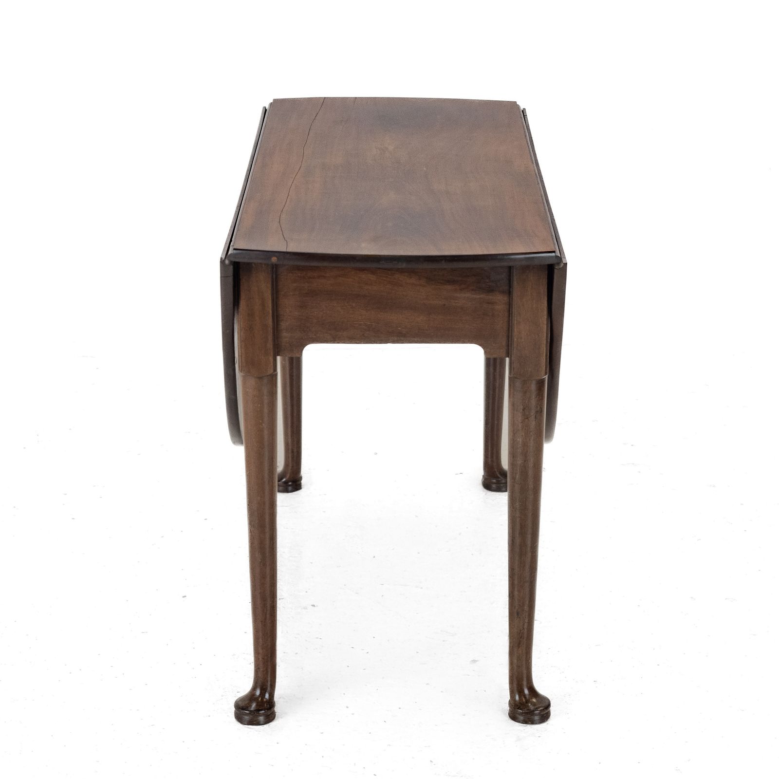 575.0 Mid 18th Century George II Mahogany Oval Drop Leaf Gateleg Dining Table – (Georgian, Pad Foot, Occasional, Circa 1750) photo