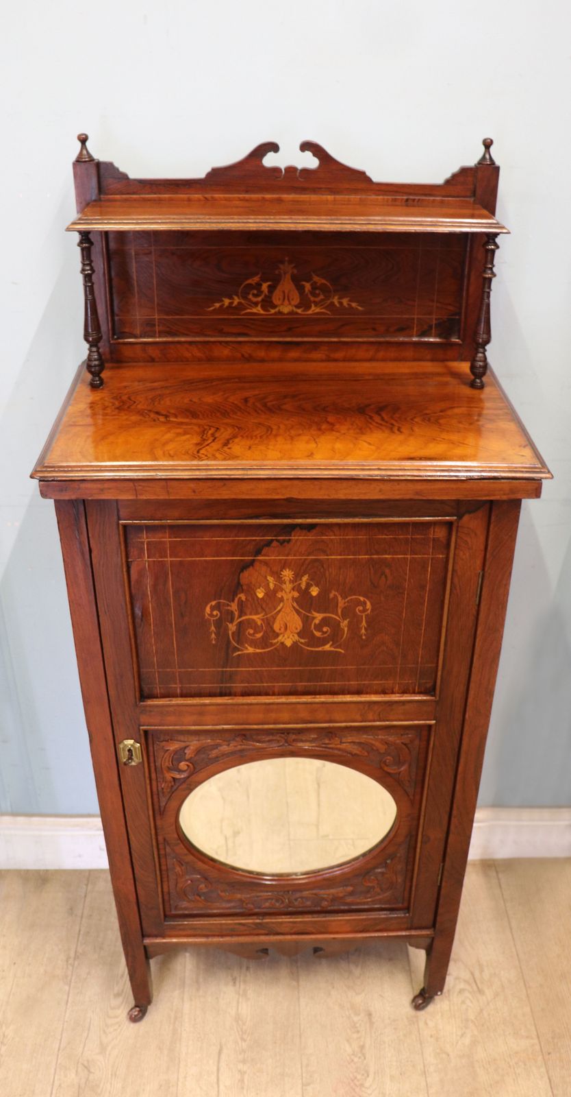 A Lovely Late 19th Century Hardwood And Inlaid Former Sheet Music Cabinet. photo furniture