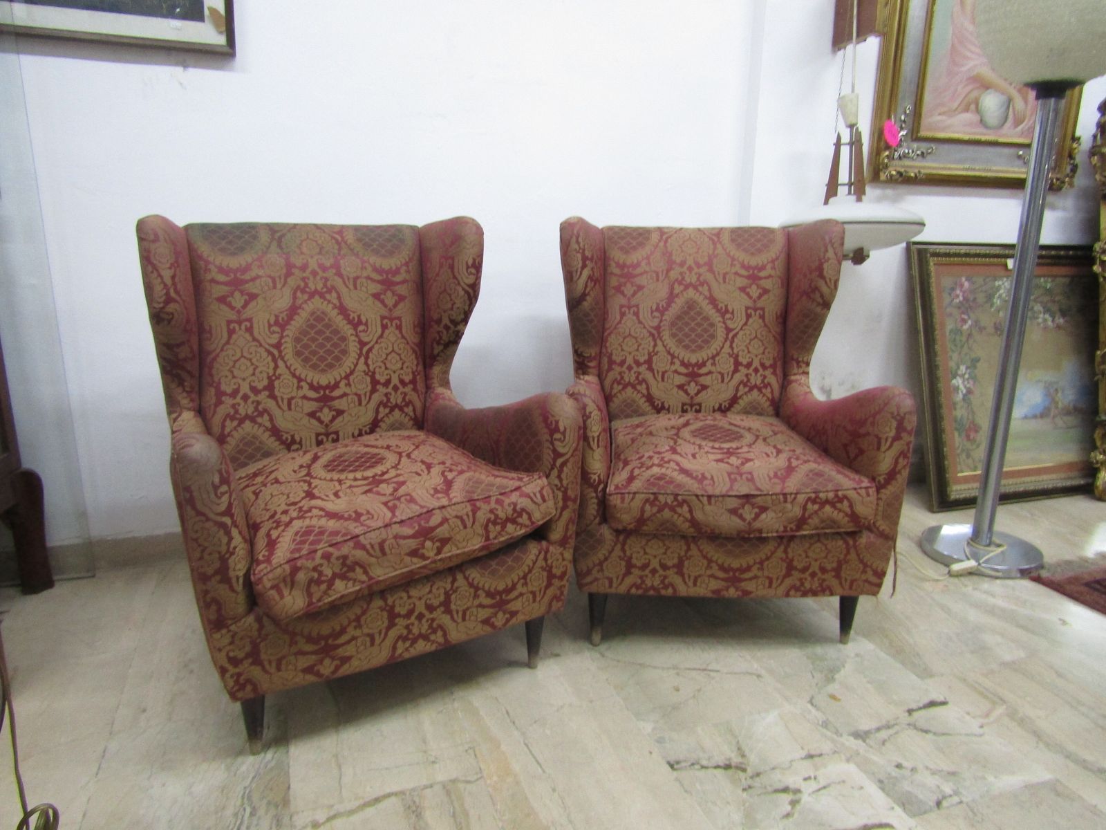 Pair Of Armchairs In The Style Of Gio Ponti photo vinterior
