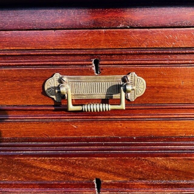 A Pair Of Late Victorian Period Mahogany Bedside Chests. photo for sale