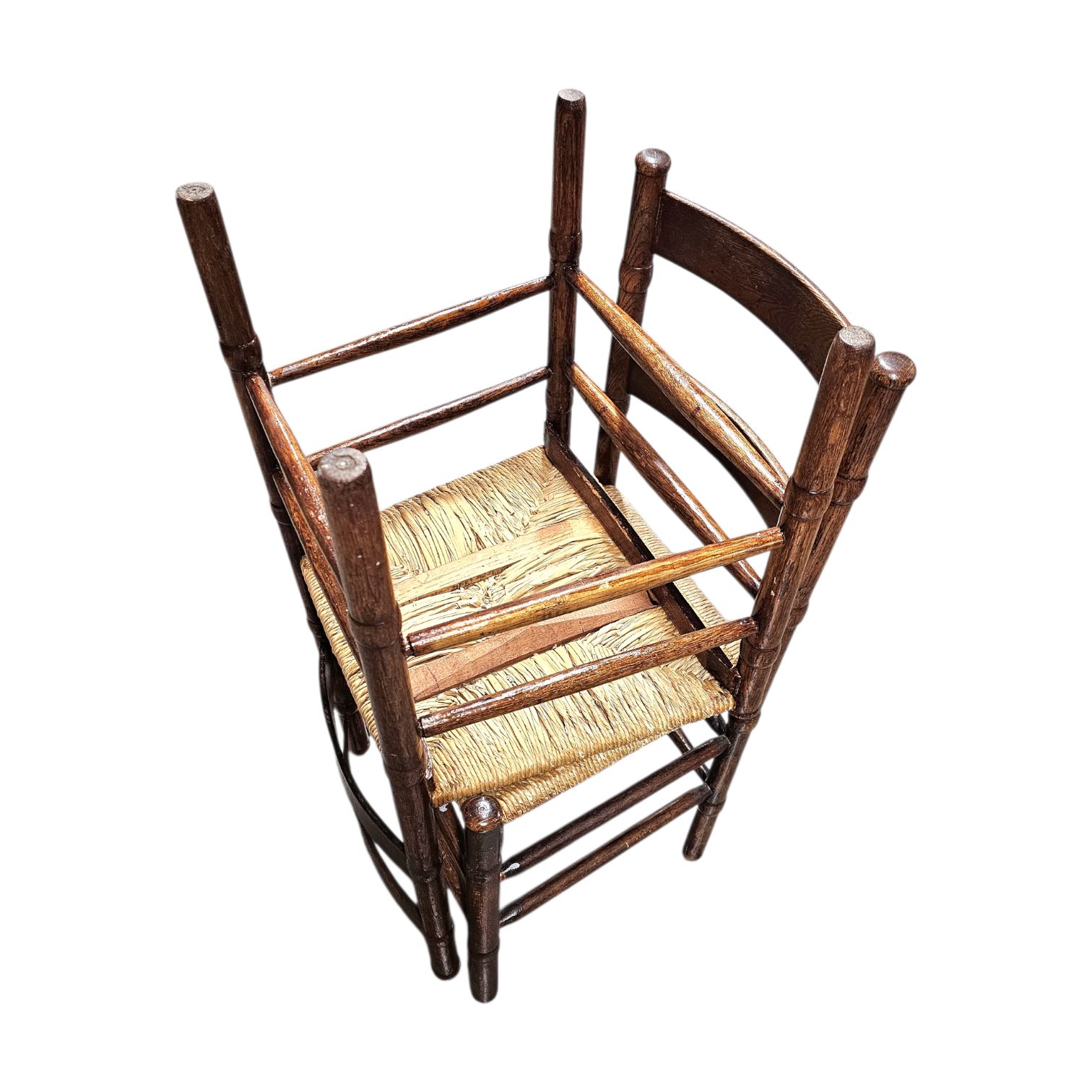 photo furniture 2 X Art Deco Rush Chair / Amsterdamse School / Jac Levee / Mid Century