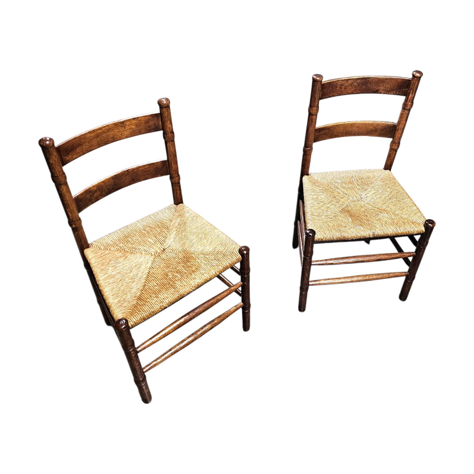 photo for sale 2 X Art Deco Rush Chair / Amsterdamse School / Jac Levee / Mid Century