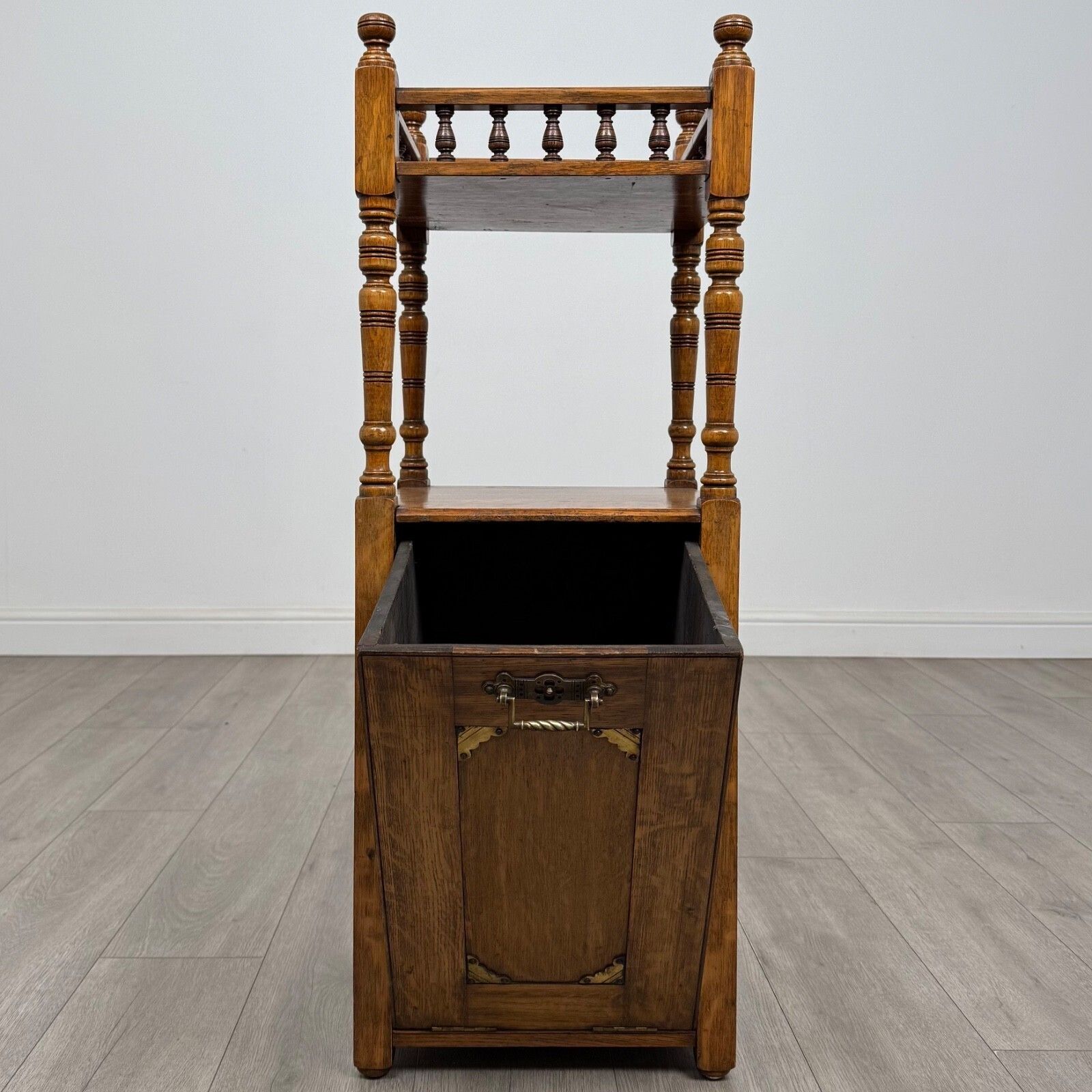 Antique 20th Century Fine Quality Cabinet In Golden Oak photo furniture