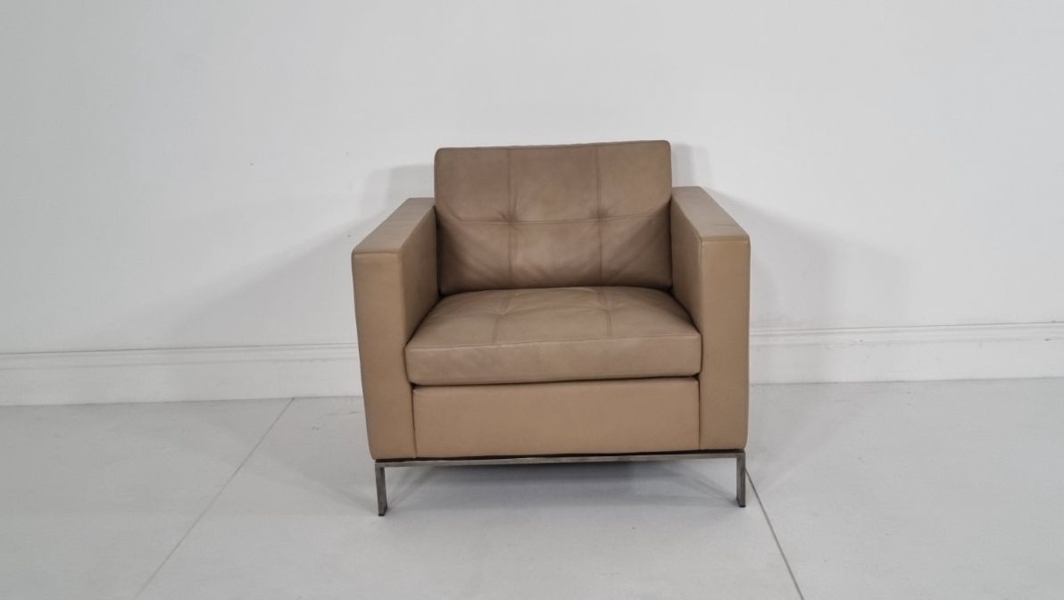 Walter Knoll 502 Foster Chair In Soft Brown Leather Excellent Condition #1