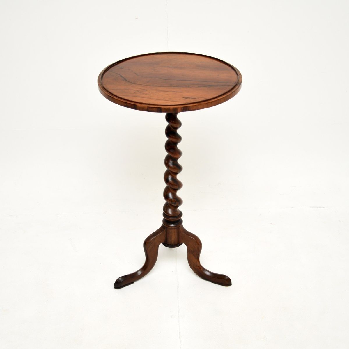 Antique Victorian Rosewood Barley Twist Occasional Side Table photo furniture