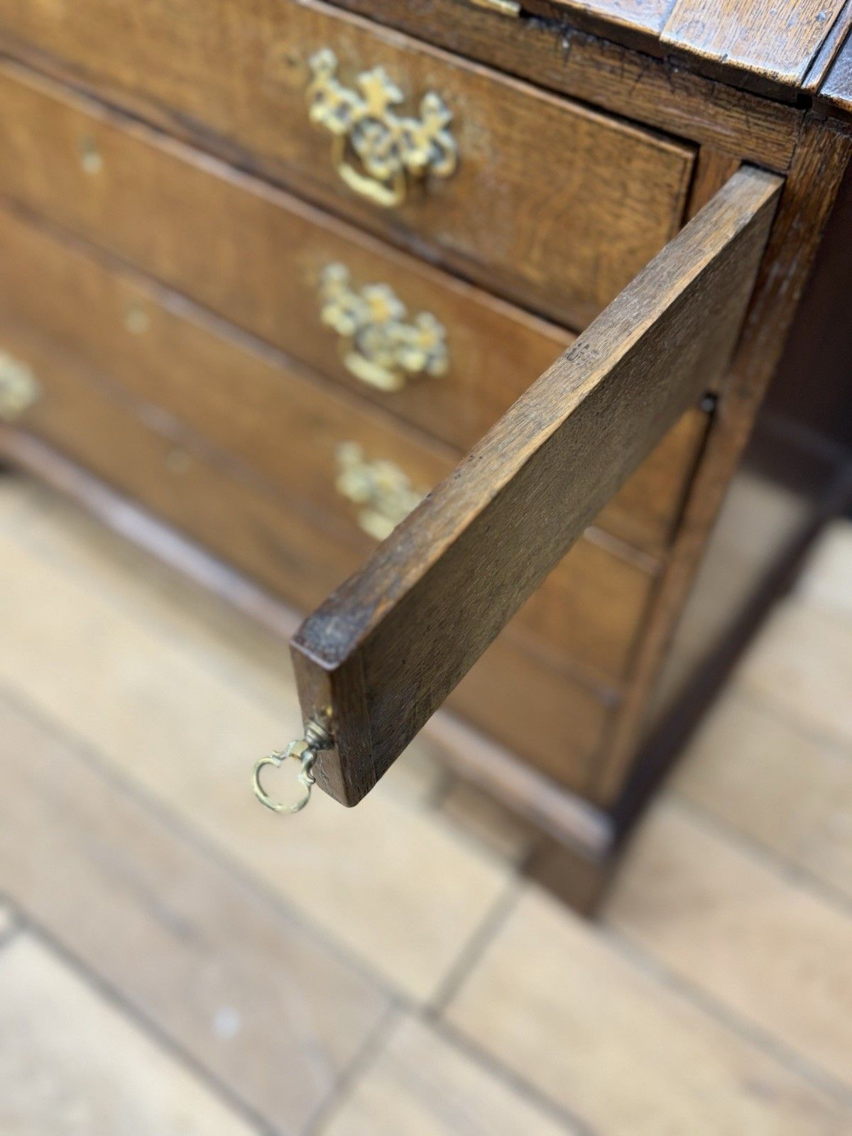 Georgian Oak Bureau Desk / Writing Desk / Sideboard Chest Of Drawers photo 725.0