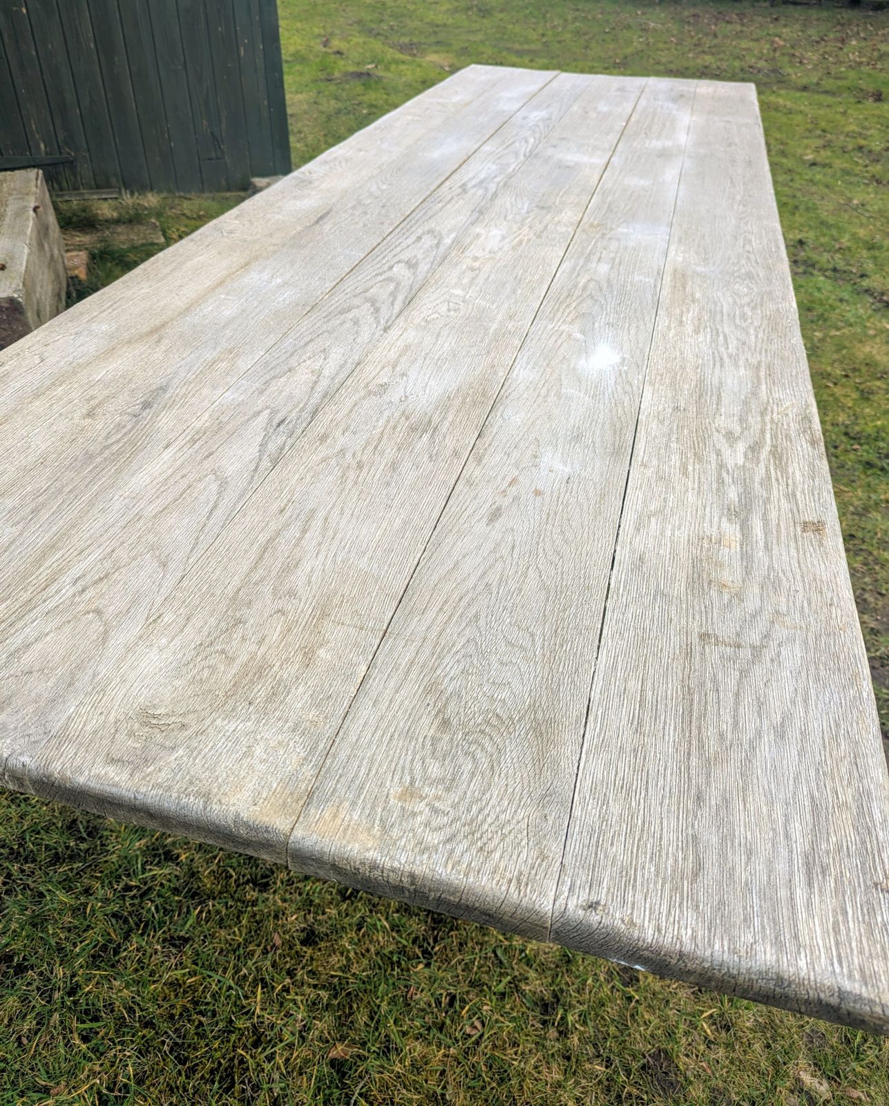 Vintage Extra Large Pine Refectory Table,  Shaped Legs Delivery Available 0009. photo vintage