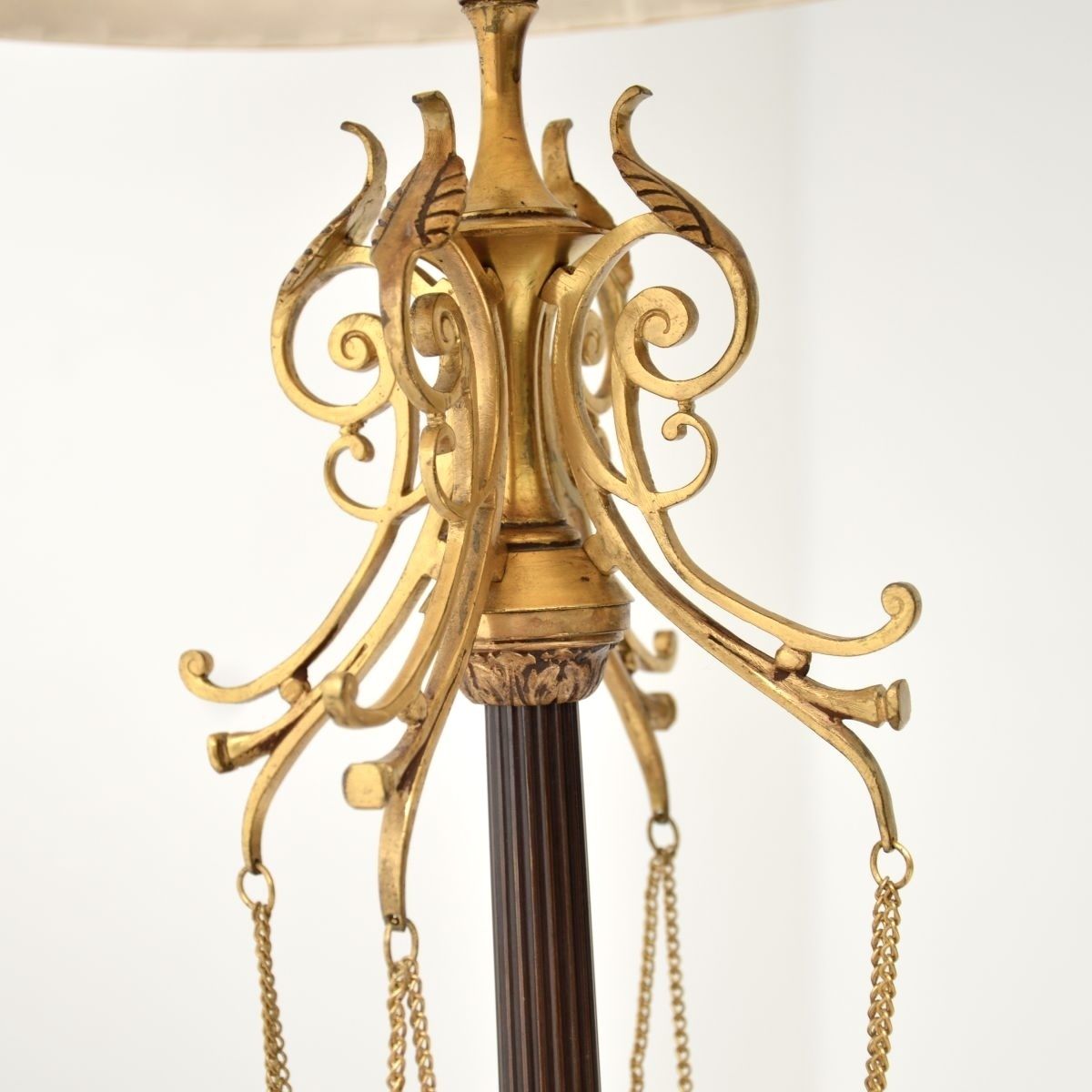 Antique French Gilt Metal Table Lamp photo buy