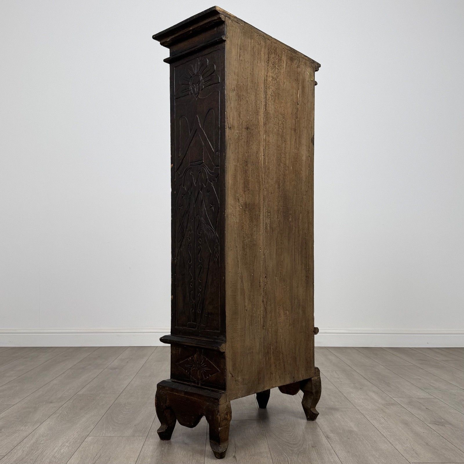 Antique 19th Century Unique Display Cabinet In Oak photo 495.0