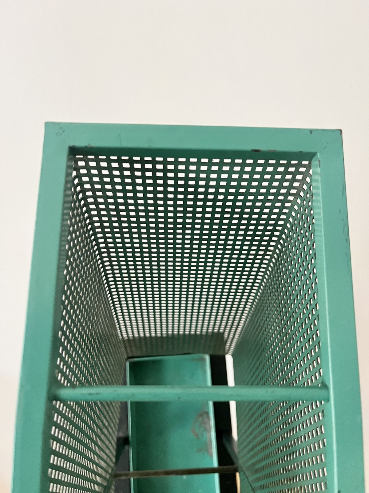 Vintage Green And Black Metal Umbrella Stand, Rockabilly Style, 1950s photo buy