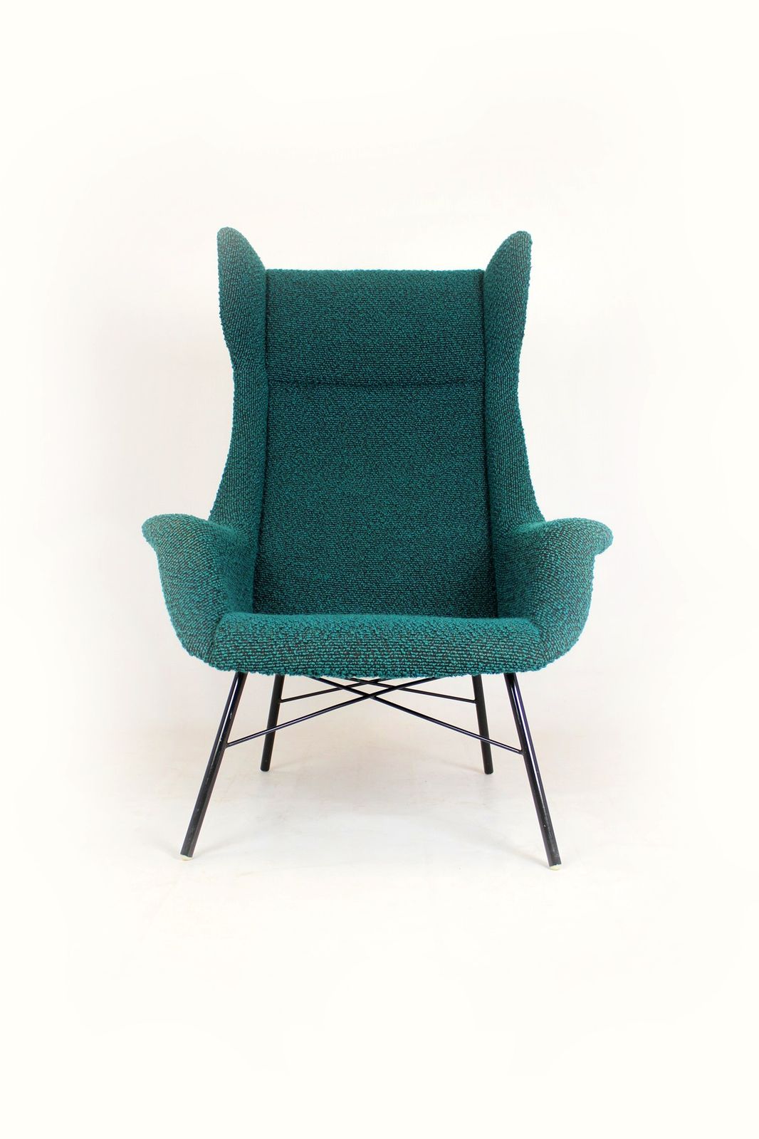 Wingback Lounge Chair By Miroslav Navrátil, Czechoslovakia, 1960s photo furniture