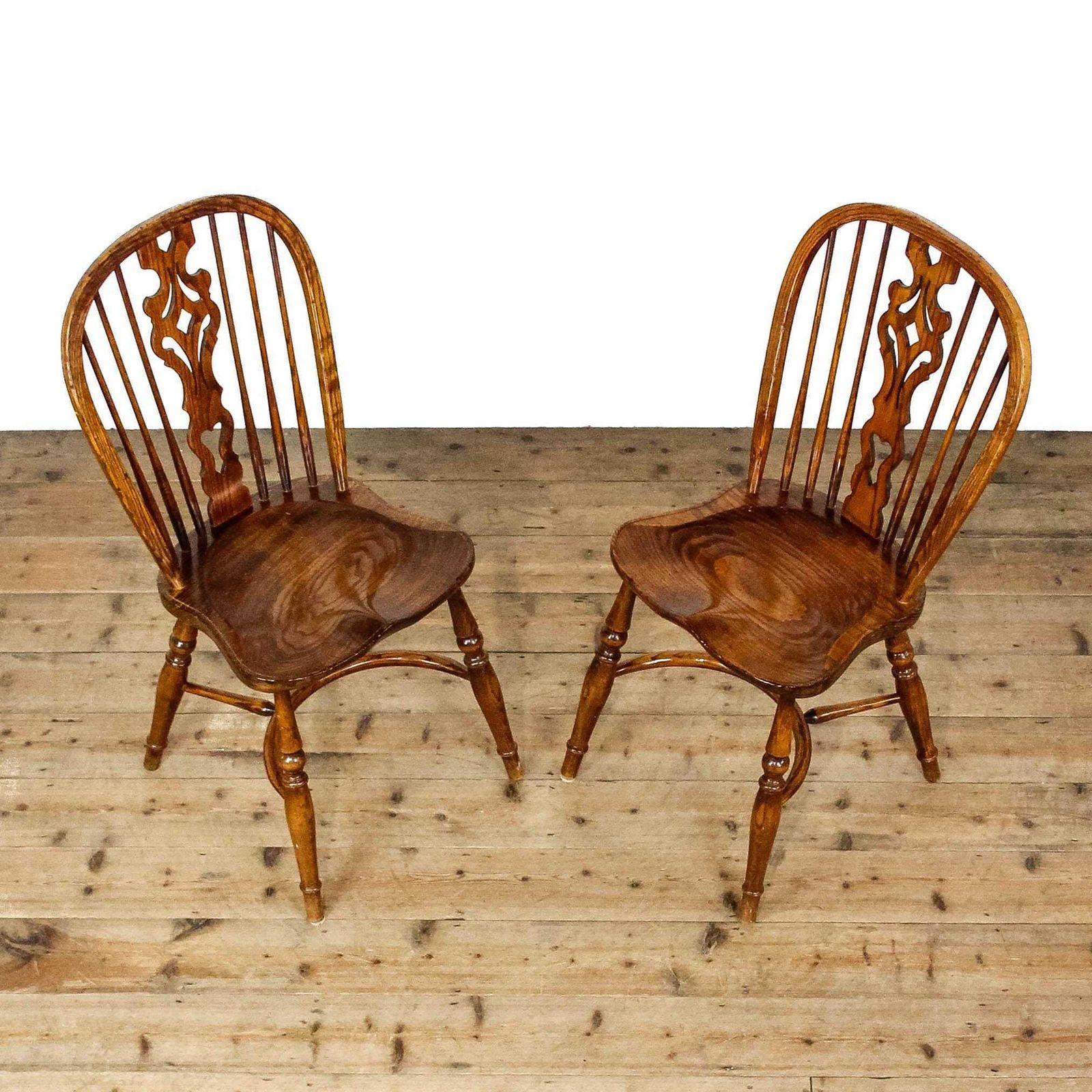 photo for sale Vintage Oak Tripod Table And Pair Of Chairs