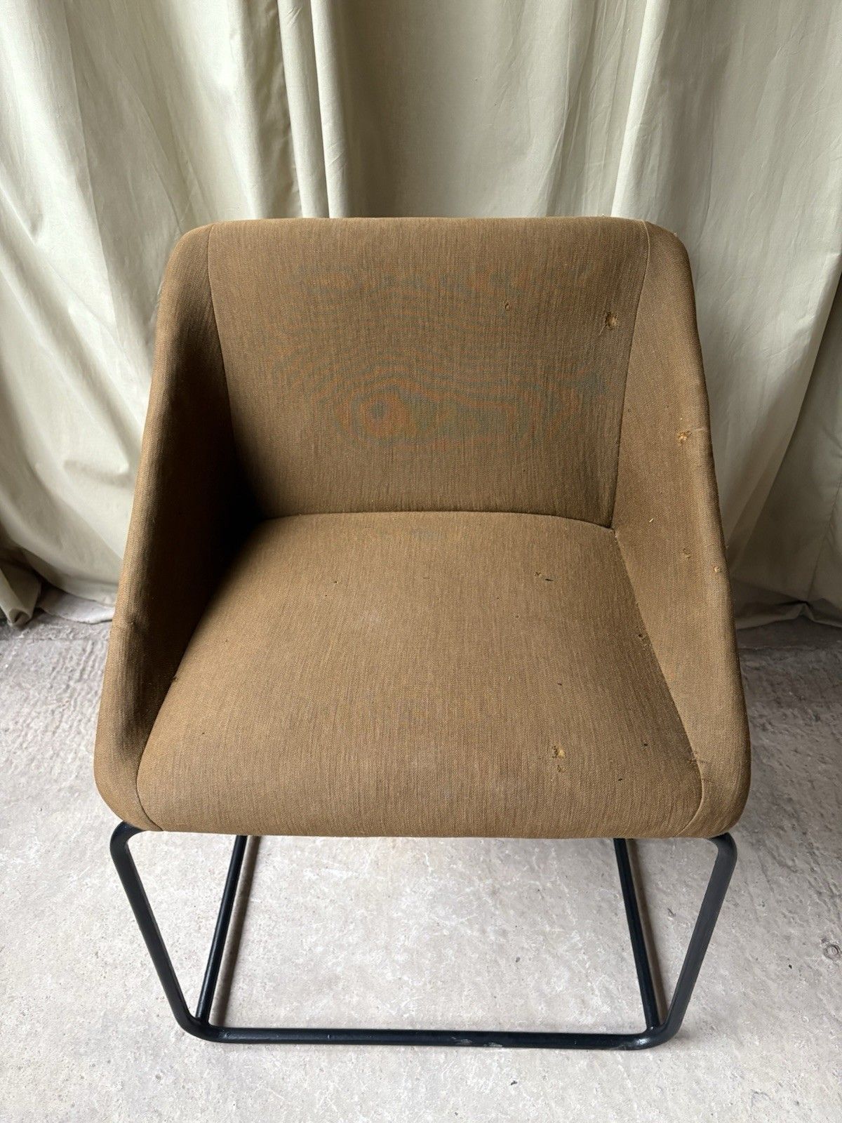 Furniture Vtg Mid Century Beaufort 70s Modernist Cubic Lounge Desk Accent Chair R1044 photo