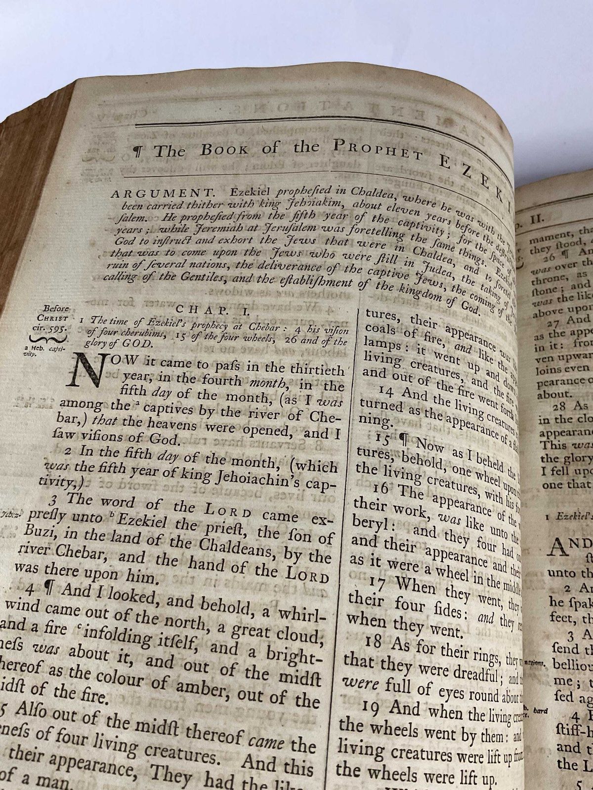 photo furniture Antique Bible, Milliken & Little 1777 With Apocrypha.