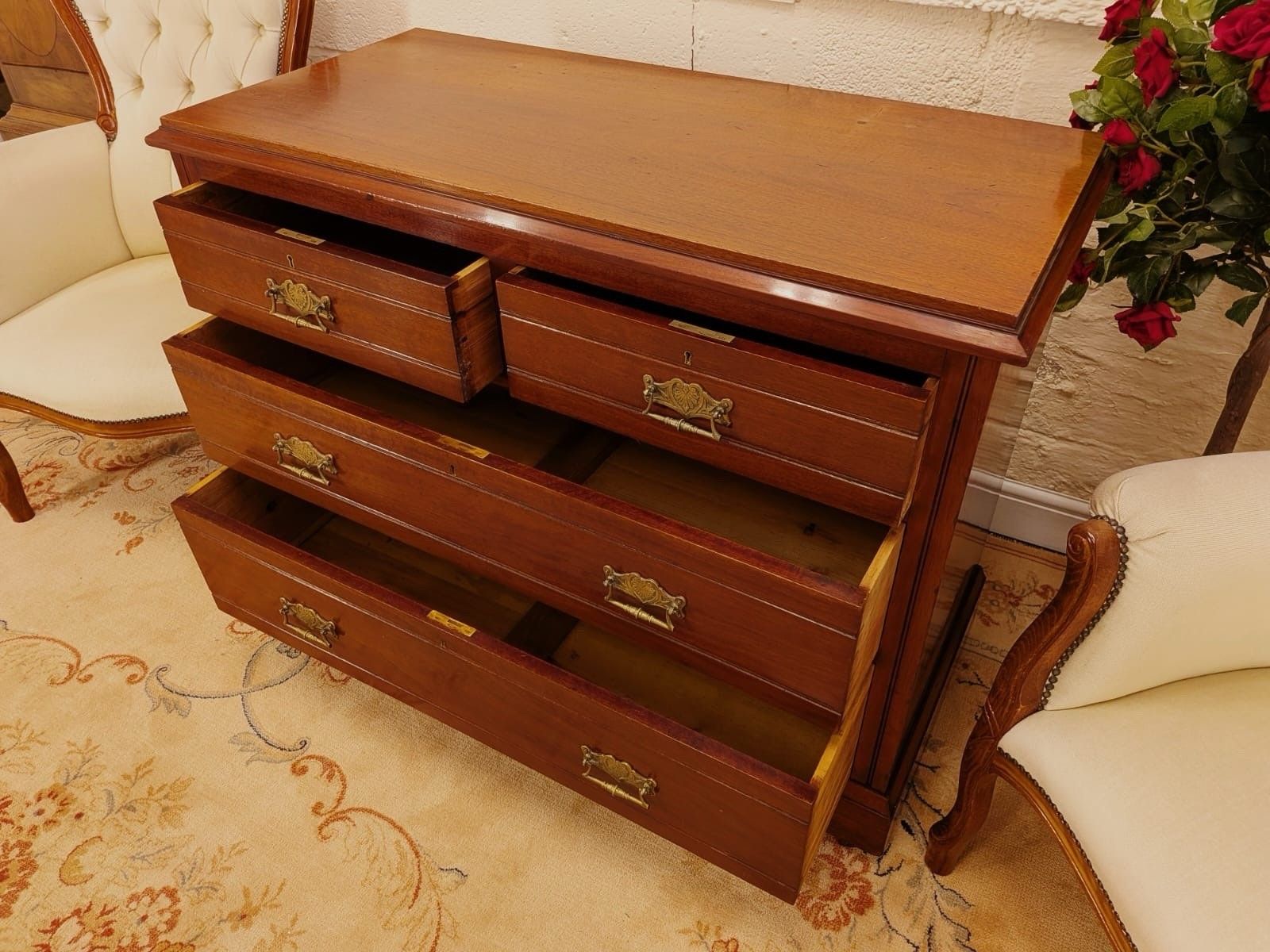 Victorian Mahogany Chest Of Two Over Two Drawers photo Furniture