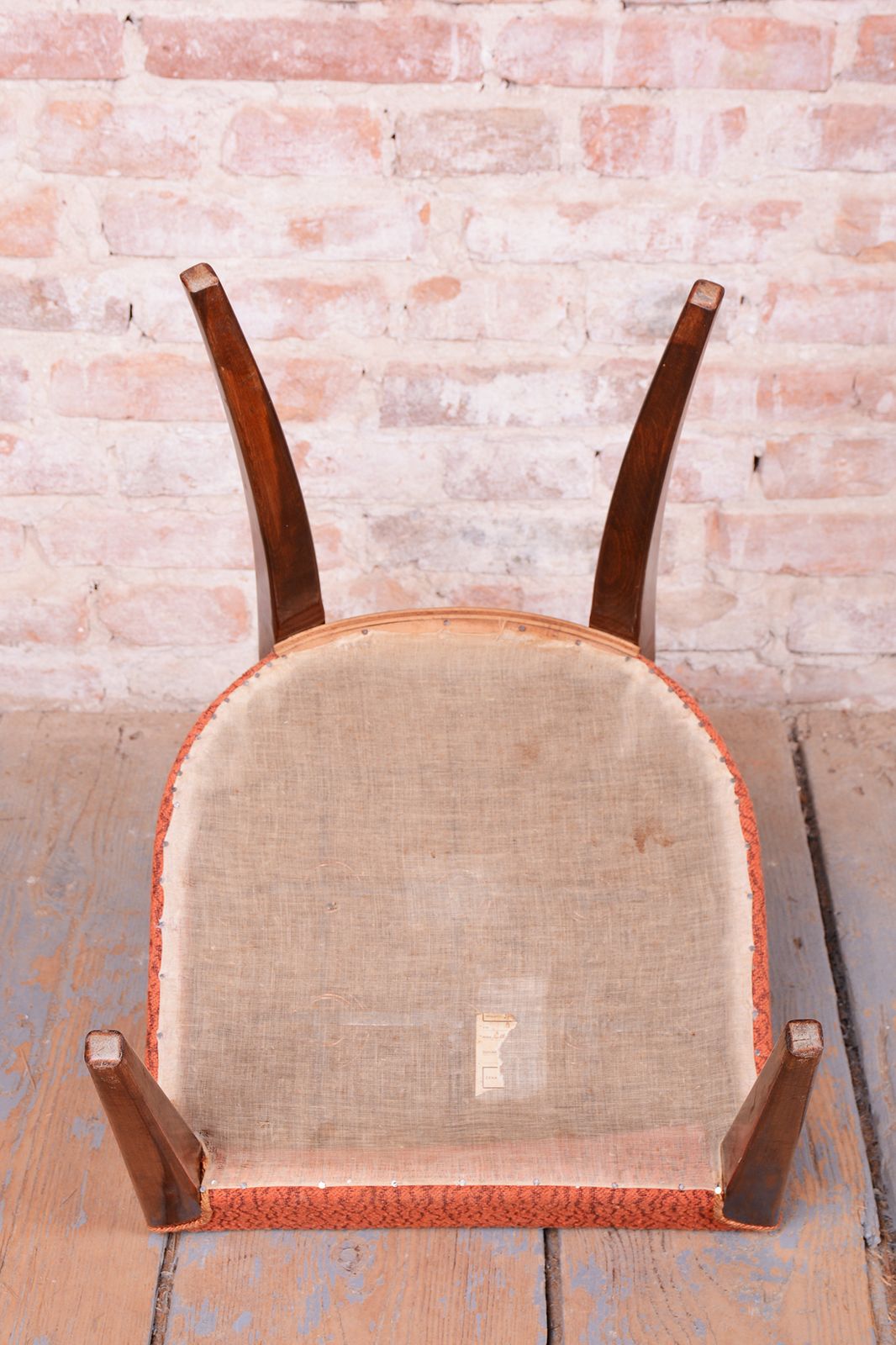 900.0 Set Of 4 Original Art Deco Chairs, J. Halabala, Up Zavody, Walnut, Czech, 1940s photo