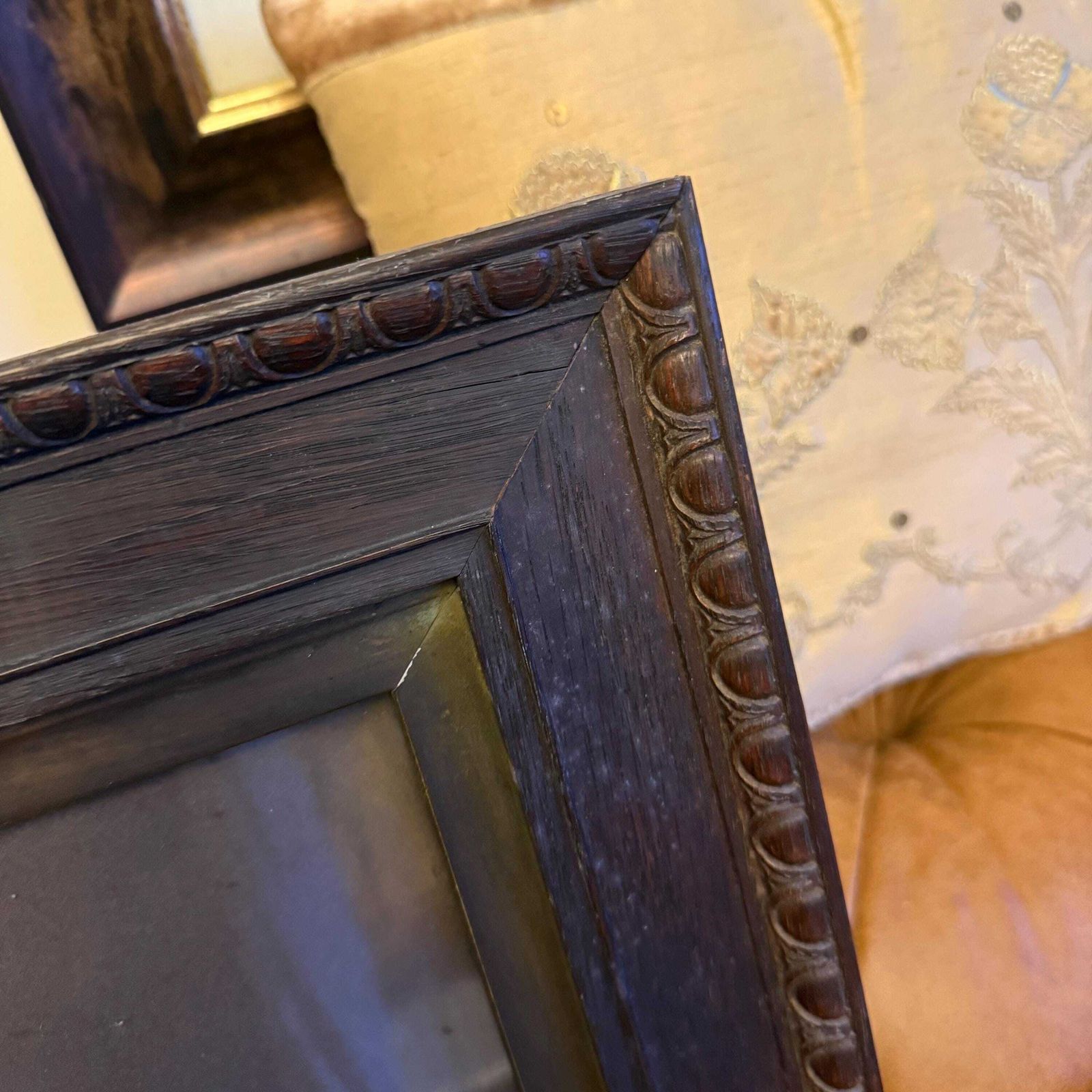 Victorian Eclesiastical Picture Of Mary, Mother Of Jesus, In Original Oak Frame photo for sale