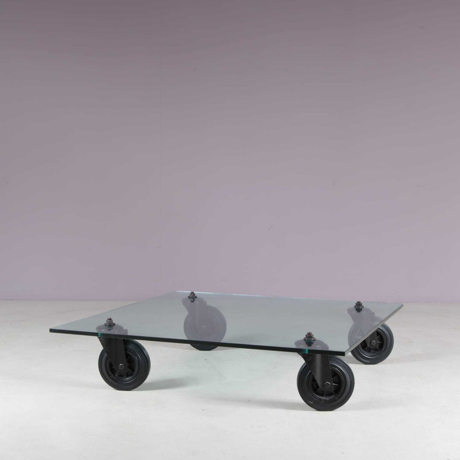 1980s “Table With Wheels” By Gae Aulenti For Fontana Arte, Italy photo buy