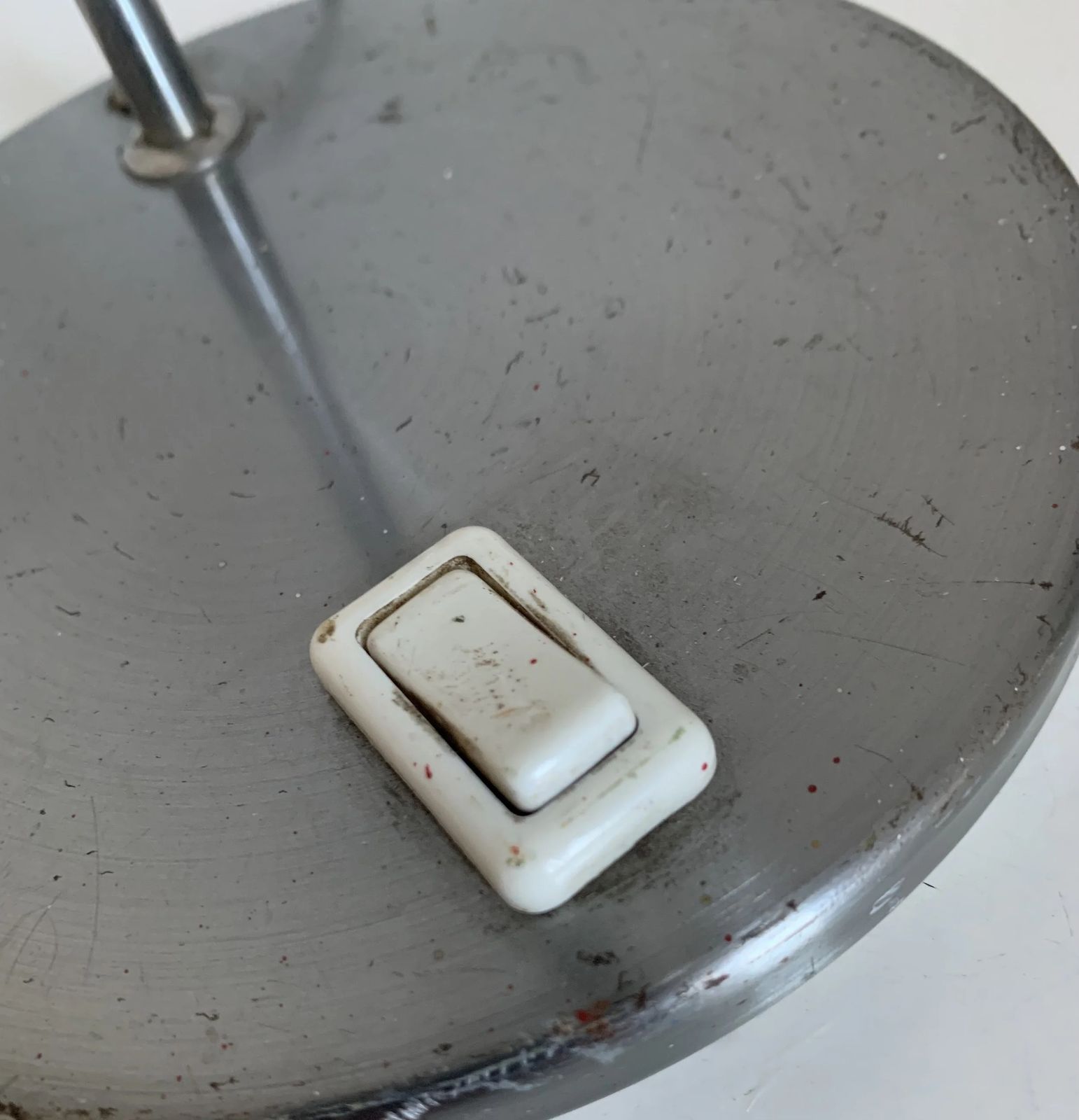 photo for sale Vintage 1960s Eyeball Table Lamp In Brushed Steel Aluminor   34 Cm