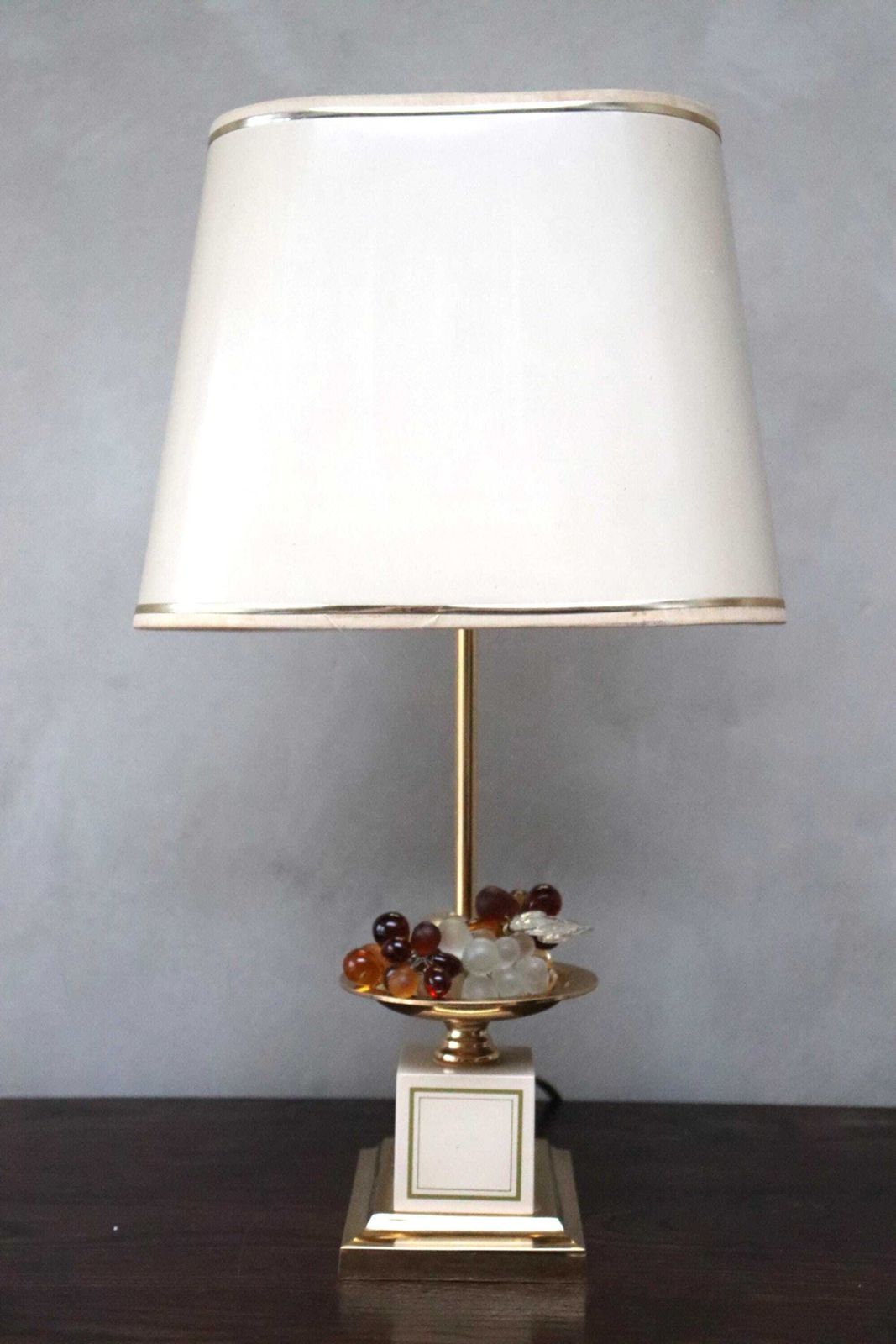 Vintage Hollywood Regency Style Fruit Lamp Attr. To Maison Le Dauphin (St.283) photo furniture