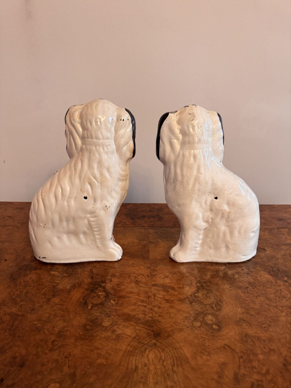 Lovely Pair Of Antique Staffordshire Dogs photo Art