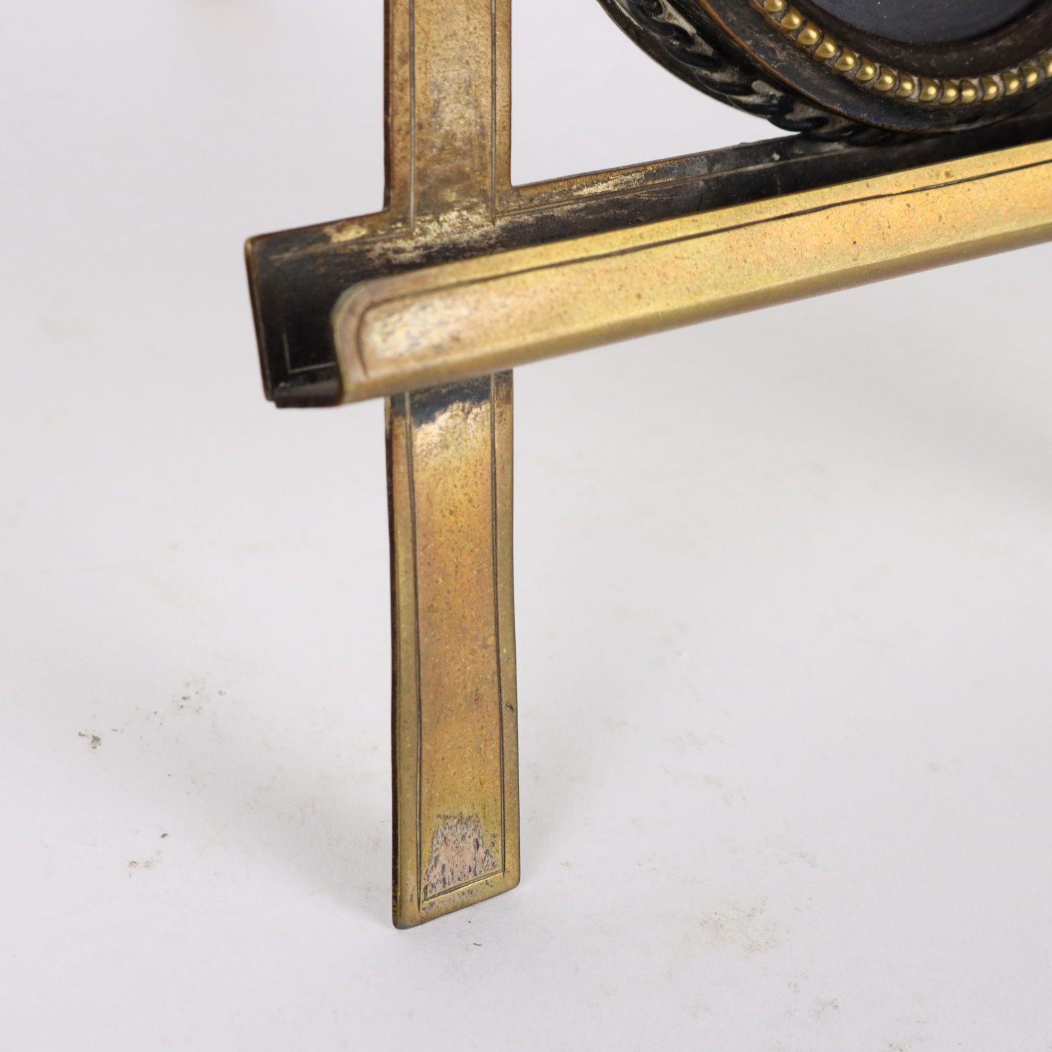photo for sale Pair Of Ancient Portrait Holders Late XIX Century Bronze Hard Stones E
