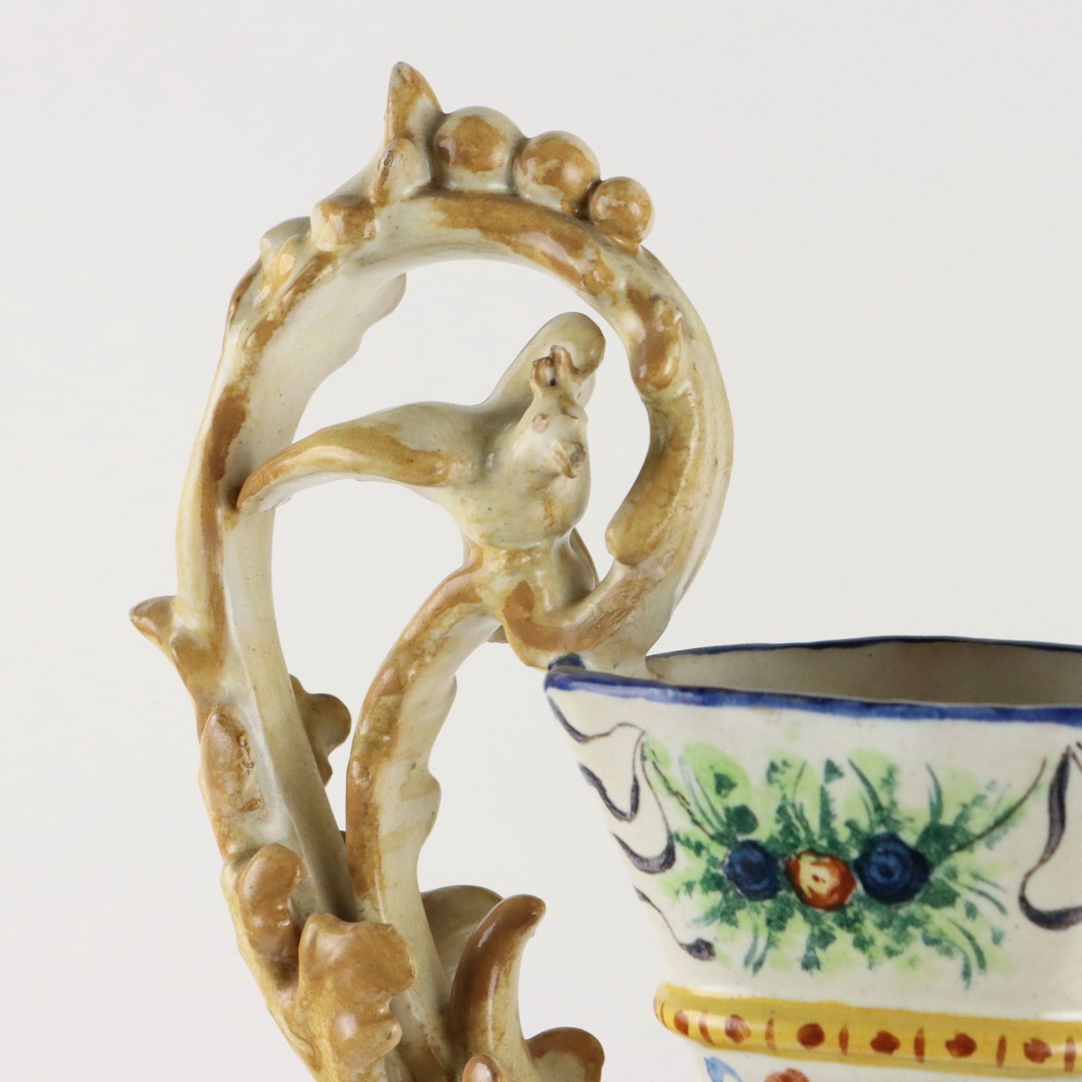Antique Amphorae Majolica Grotesque Motifs XIX Century photo 1500.0