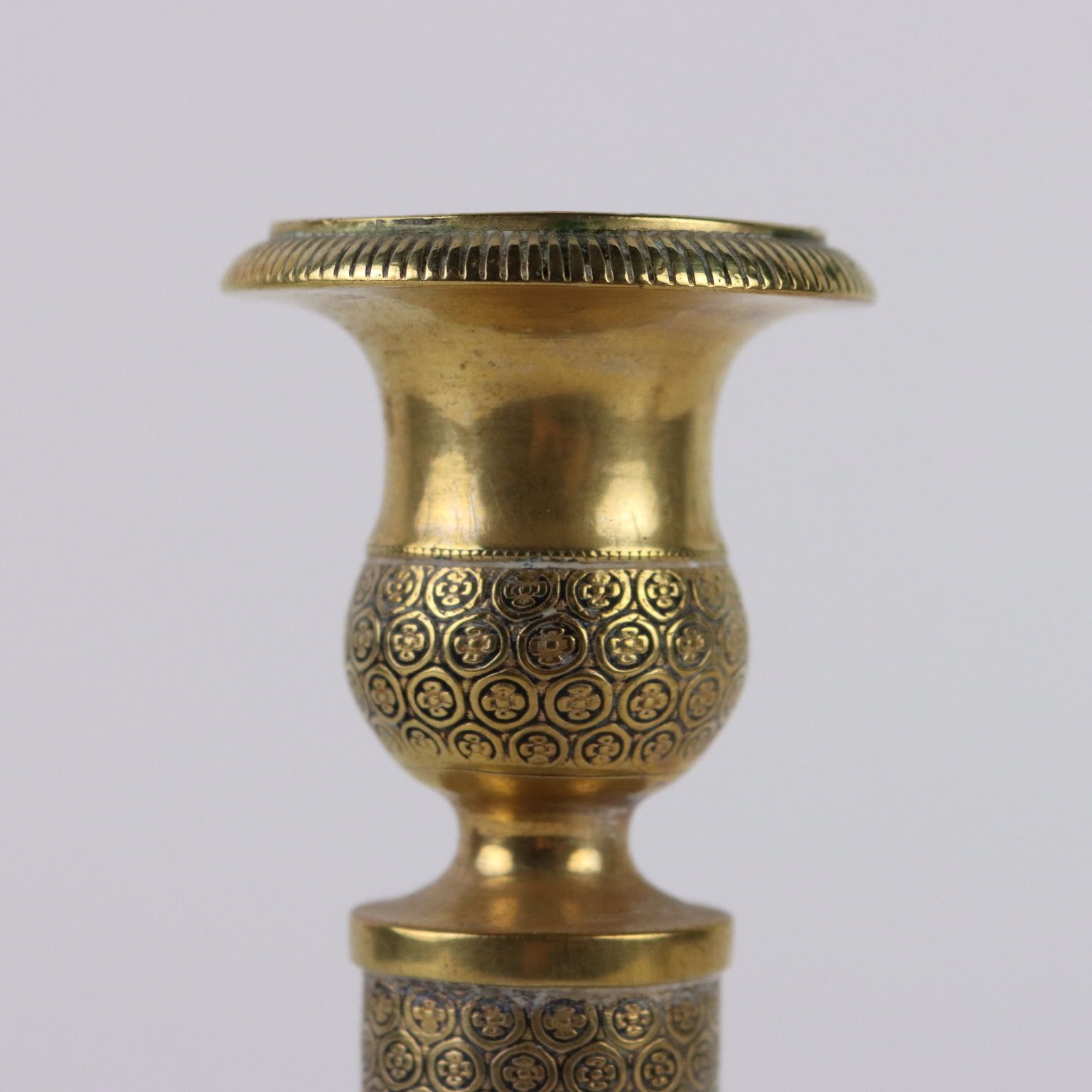 Antique Candle Holders Bronze Europe XIX Century photo for sale